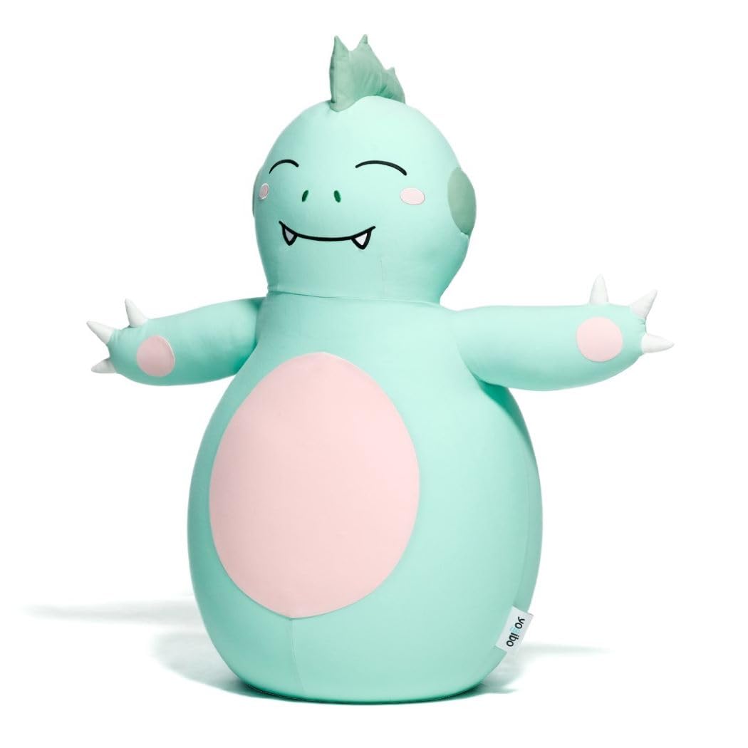 Yogibo Hugger Lake Monster Kids Bean Bag Chair - Soft & Huggable Stuffed Animal Sensory Toy for Boys & Girls | Comfortable Big Beanbag for Playroom, Bedroom & Relaxation