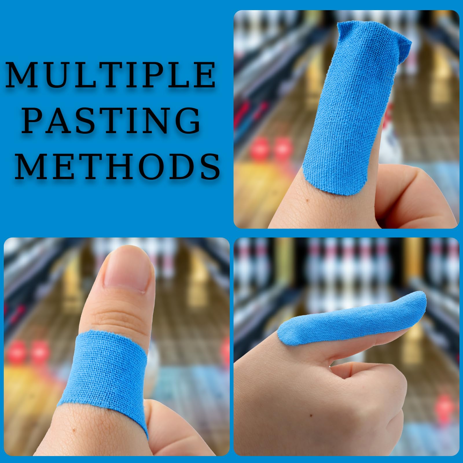 120-Piece Blue Bowling Thumb Tape - Durable Elastic Finger Protector for Bowlers | Performance Sports Tape for Enhanced Grip & Comfort | Perfect for League Play, Practice & Competitive Tournaments