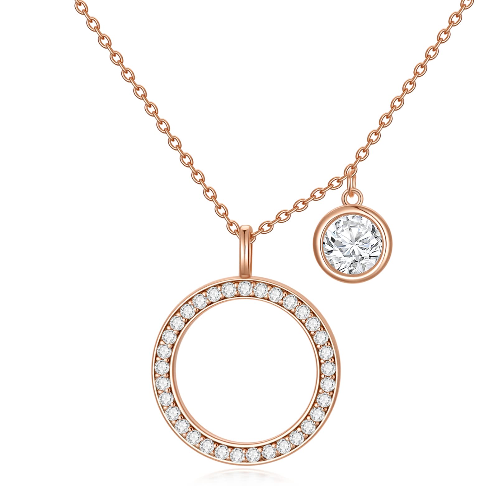 18K Gold Plated Interlocking Heart Sister Necklace with Moissanite - Elegant Friendship Jewelry for Women, Best Friend Gifts for Graduation, Birthday & Christmas | Perfect for Matching Sister Sets, Special Occasions and Heartfelt Surprises