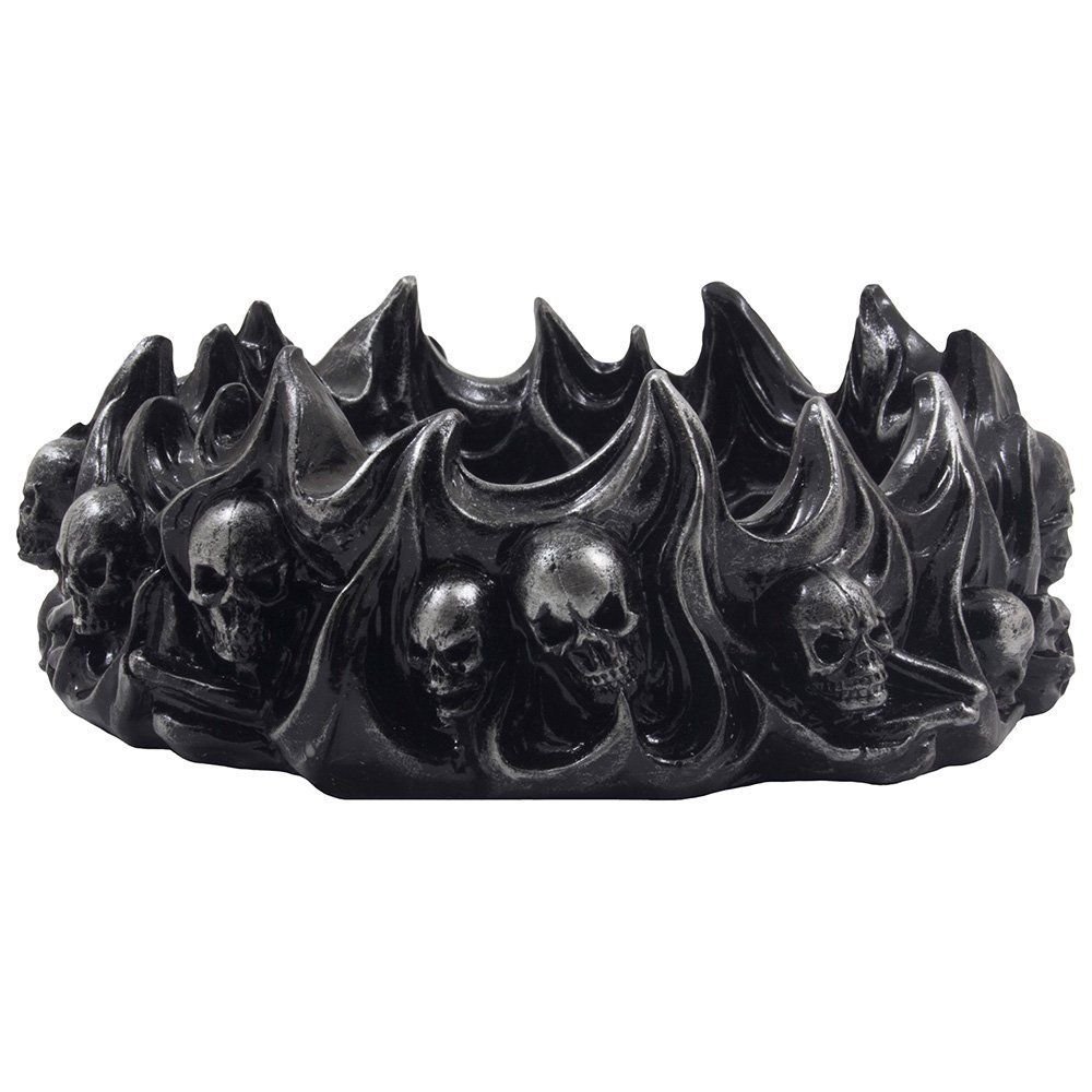 Spooky Halloween Ashtray - Gothic Home Decor & Medieval Gift for Fantasy Lovers | Mythical Sculpture for Smoking Accessories & Gothic Interior Design | Perfect for Halloween Parties, Gothic Weddings & Dark Fantasy Collections (Eternal Pyre)