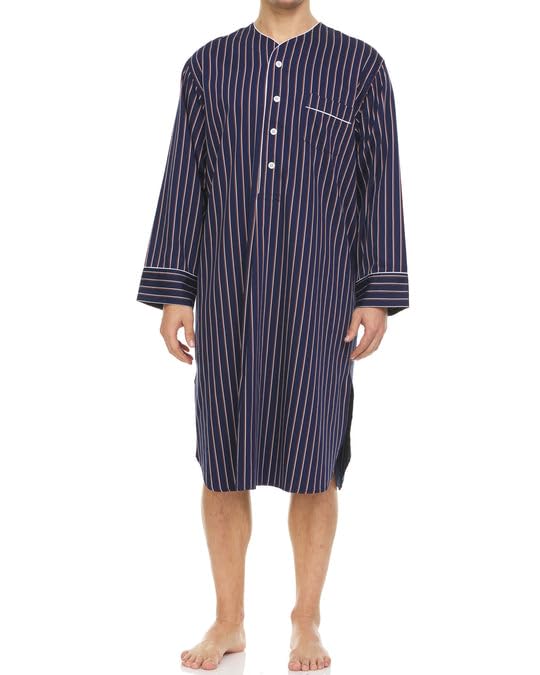 Redwood Tencel Men's Nightshirt - Ultra Soft Sleepwear for Men - Breathable Loose Fit Nightgown - Perfect for Summer Nights & Lounge Wear