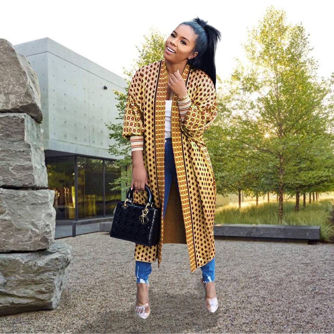 Lightweight Long Cardigan for Women - Open Front Jacket Coat for Casual & Office Wear - Perfect for Layering in Fall & Winter