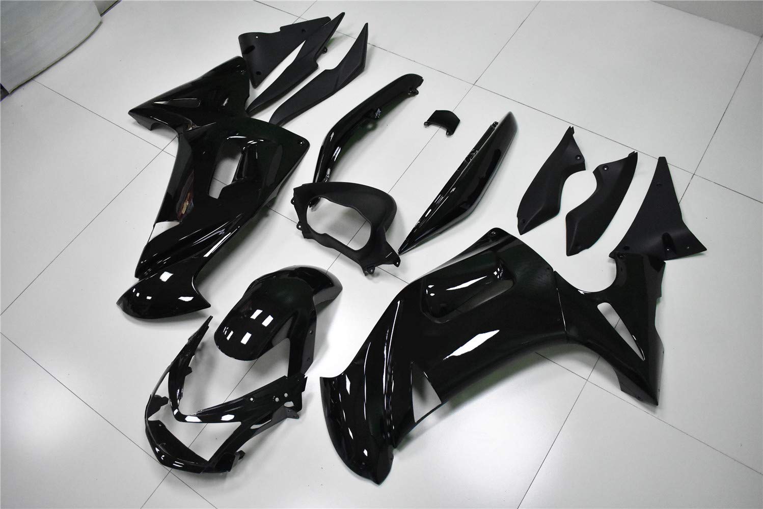 Glossy Black NT FAIRING Body Kit for KAWASAKI NINJA 650R (2006-2008) | ABS Plastic Motorcycle Fairing Replacement | Perfect for Street Riding & Custom Bike Builds
