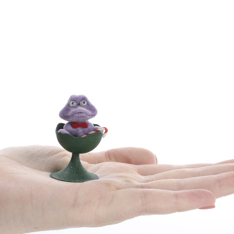 Wholesale Miniature Flocked Frog in Egg Cup Set - 6 Piece Bulk Craft Supplies for DIY Projects, Party Favors & Home Decor