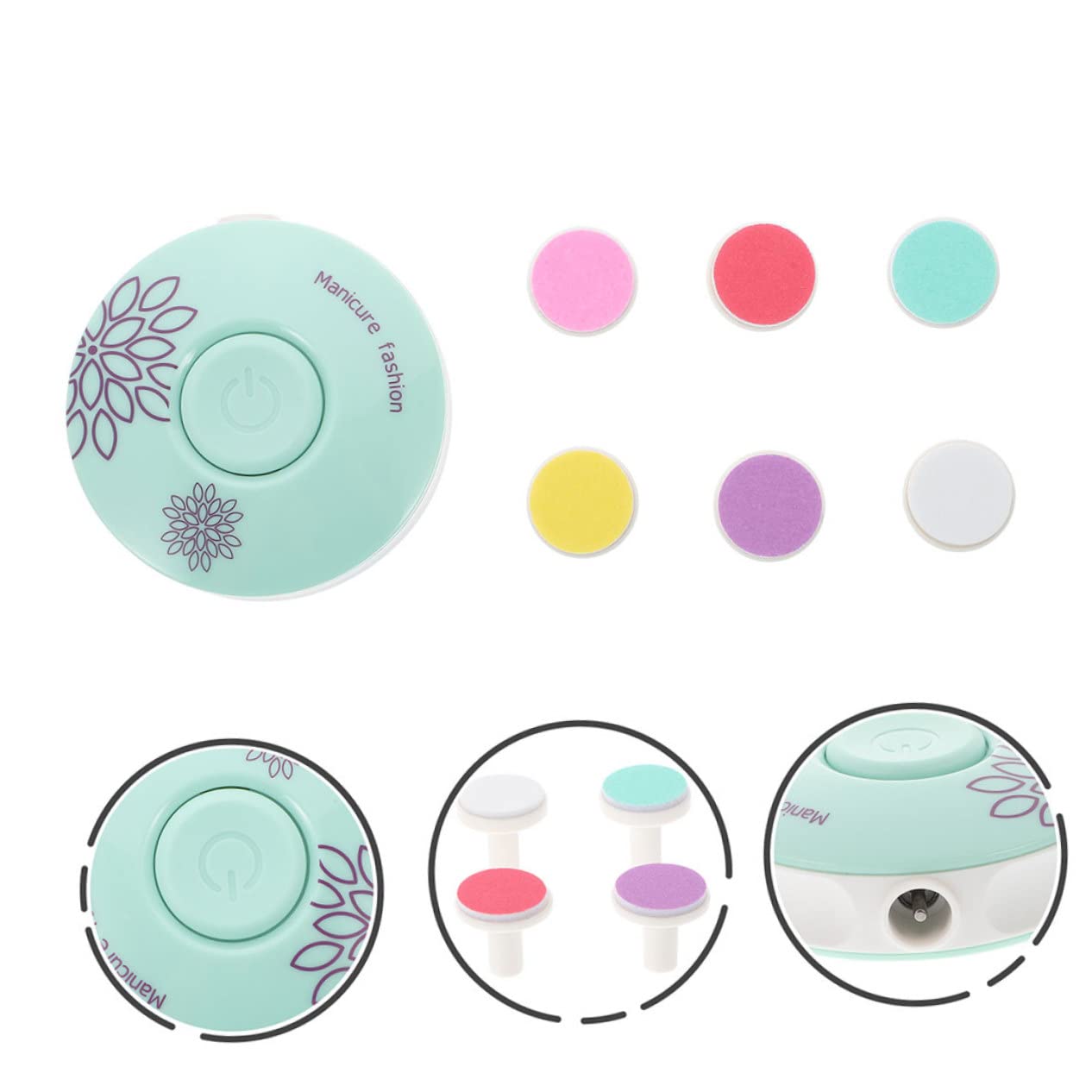 Totority 5-Piece Electric Nail Grinder Kit - Professional Nail Clippers & Pedicure Tools with Plastic Nail Files - Perfect for At-Home Manicures, Pedicures & Pet Grooming