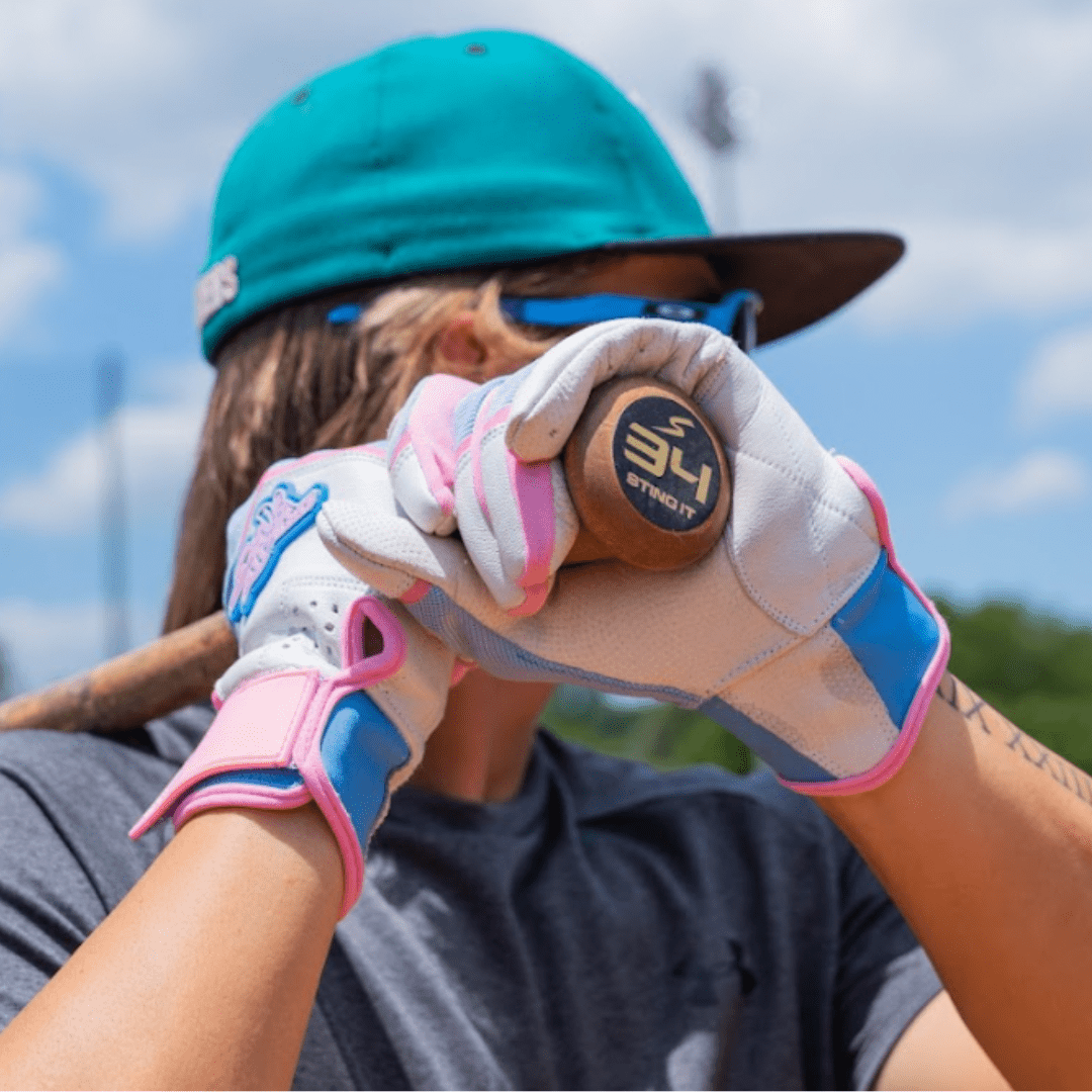 Sting Squad Batting Gloves - Cotton Candy Color | Breathable & Grip-Enhanced Baseball Gloves for Training & Games | Perfect for Youth & Adult Players