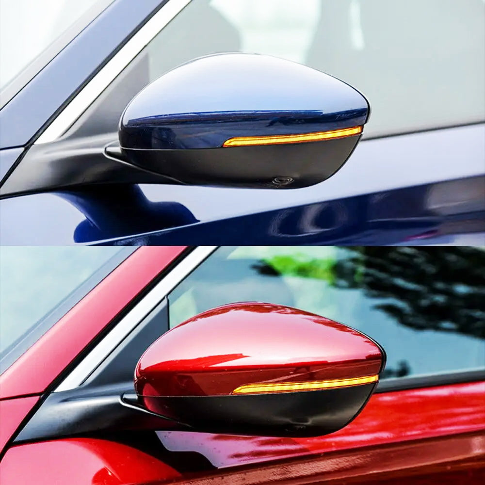 Clear Sequential Blink Full LED Strip Side Mirror Lights for 2018-2022 Honda Accord - Upgrade Your Car's Style & Safety with Dynamic Turn Signals