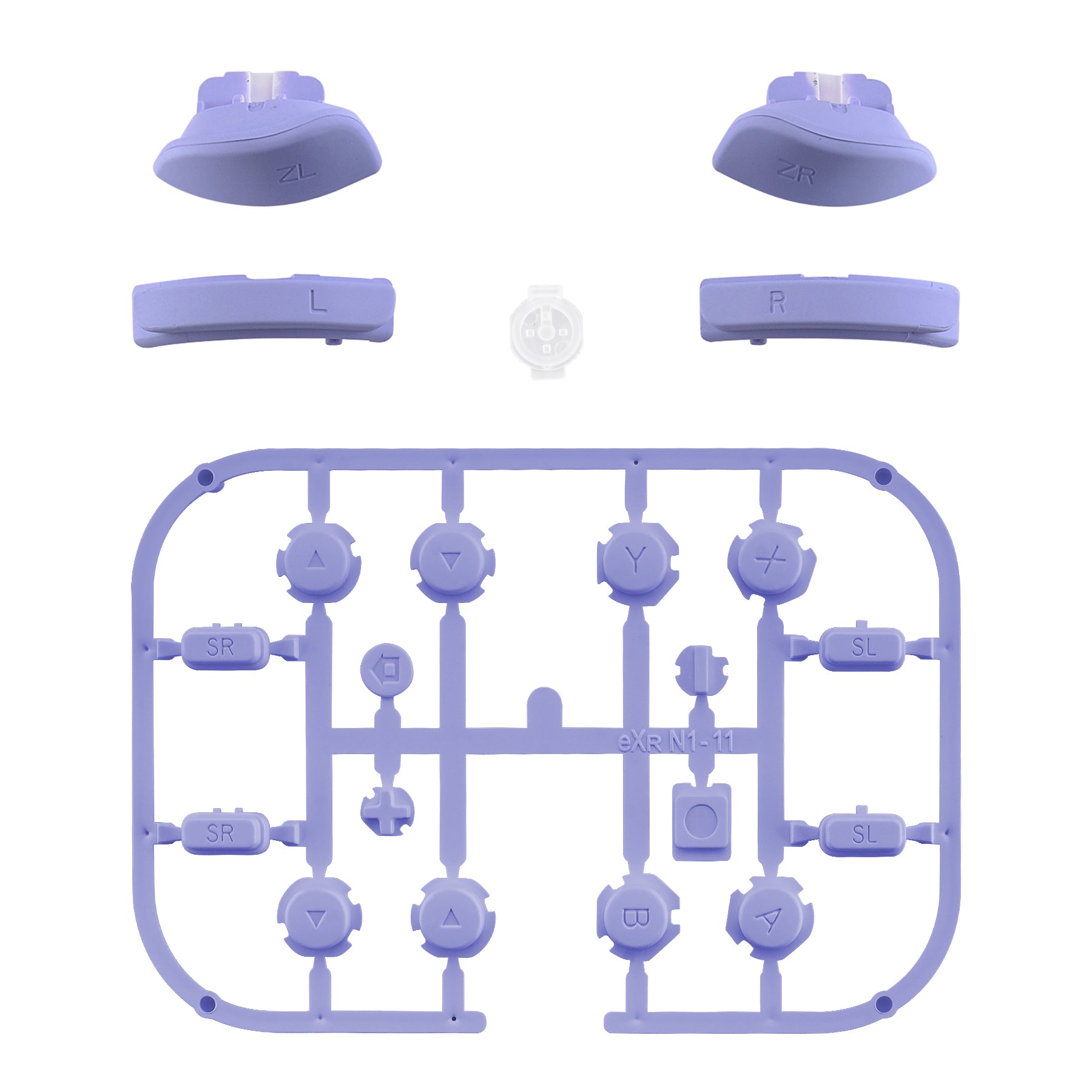 ExtremeRate Light Violet Replacement ABXY Buttons & Triggers Kit for Nintendo Switch JoyCon (OLED Included) - Full Set with Tools for DIY Repair & Customization - Perfect for Gaming, Home Use & Travel Accessories