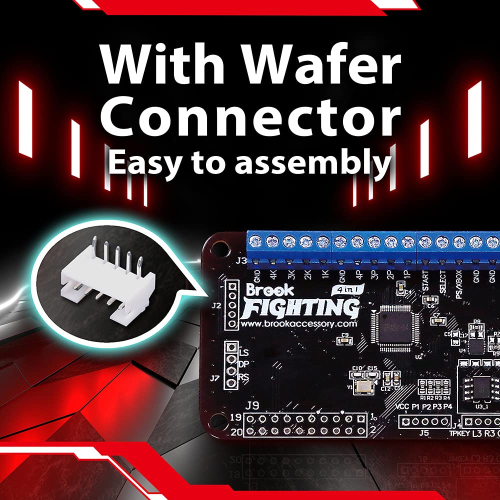 Brook UFB-UP5 Universal Fighting Board Upgrade Kit for PS5 - Small PCB Fighting Game Controller Compatible with PS5, Includes Wafer Connector | Perfect for Arcade Sticks & Tournament Gaming