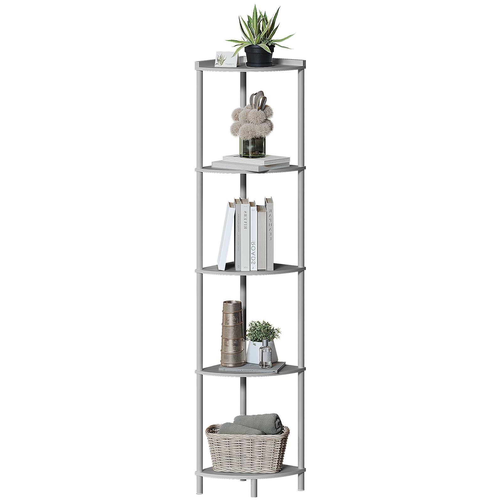 SUNMORY 5-Tier Industrial Corner Shelf Stand - 65