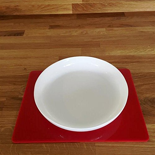 Red Rectangular Placemat Set - Large Size (6 Pack) - Durable & Stylish Dining Table Mats for Everyday Use, Parties & Formal Gatherings
