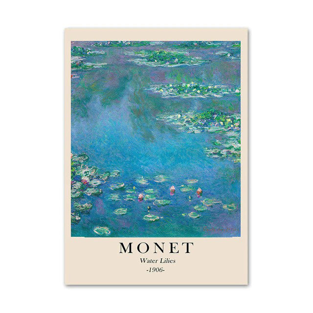 Monet Scenery Art Canvas Posters - Impressionist Wall Decor for Living Room, Bedroom & Office - High Quality Printed Canvas Artwork