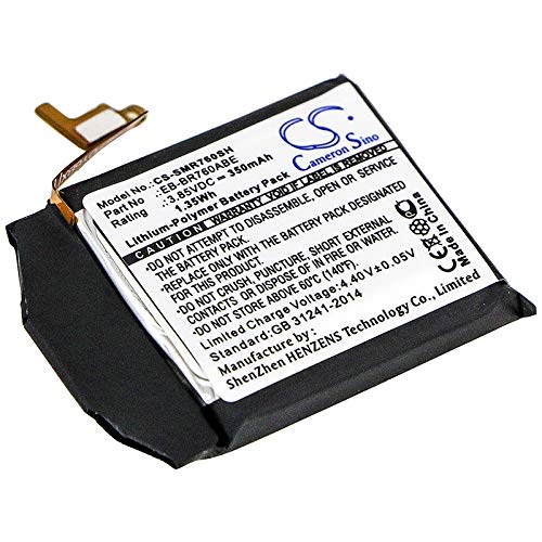 Original Replacement 350mAh Battery for Samsung Gear S3 Frontier SM-R760/SM-R765/SM-R770 & Gear S3 Classic LTE - EB-BR760/EB-BR760ABE (3.85V) - Perfect for Extended Smartwatch Use During Workouts, Travel & Daily Activities