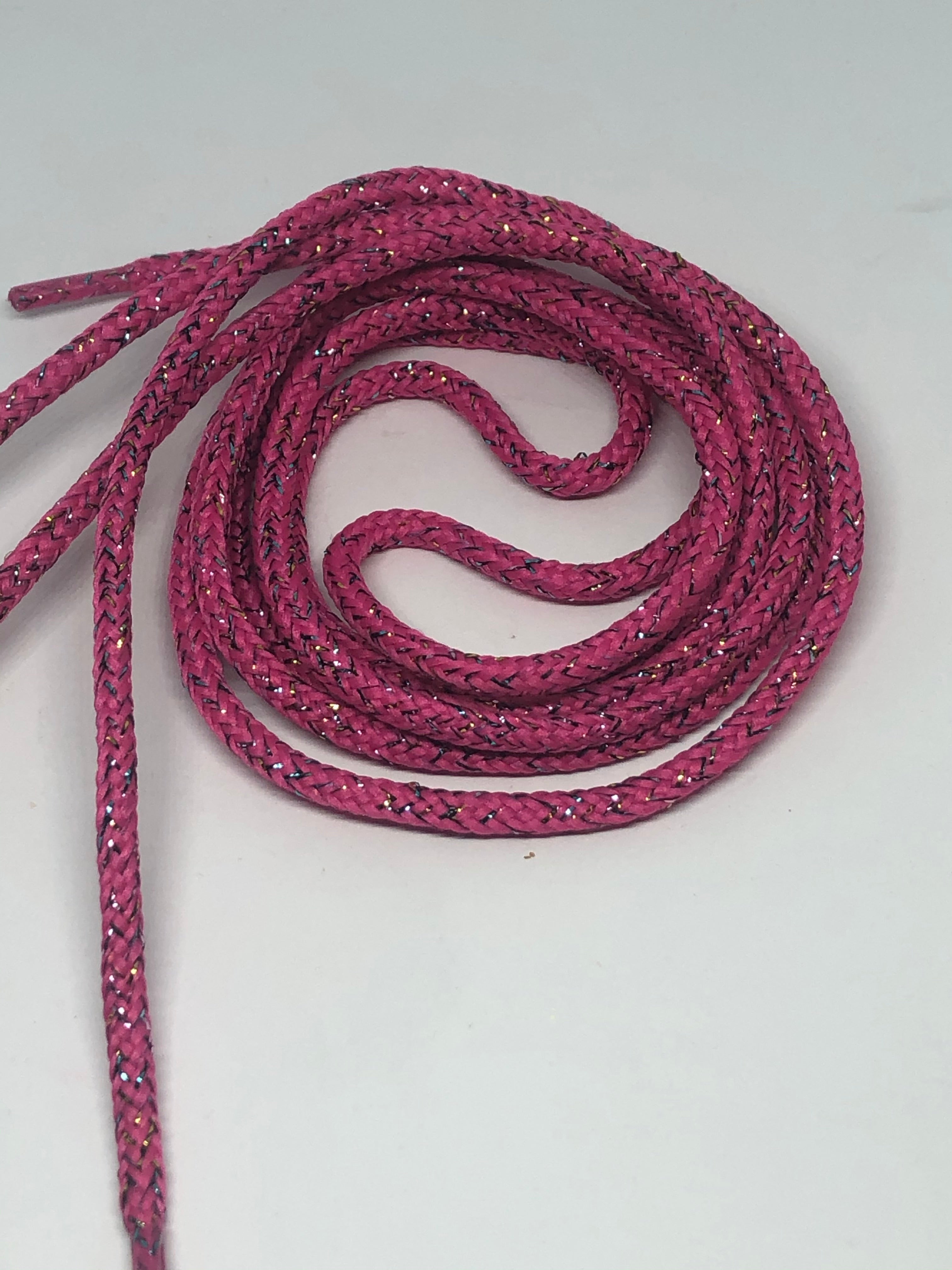 Sparkly Round Shoelaces for Women - Pink Glitter Shoe Laces for Sneakers, Boots & Dress Shoes | Perfect for Fashion, Parties & Everyday Wear