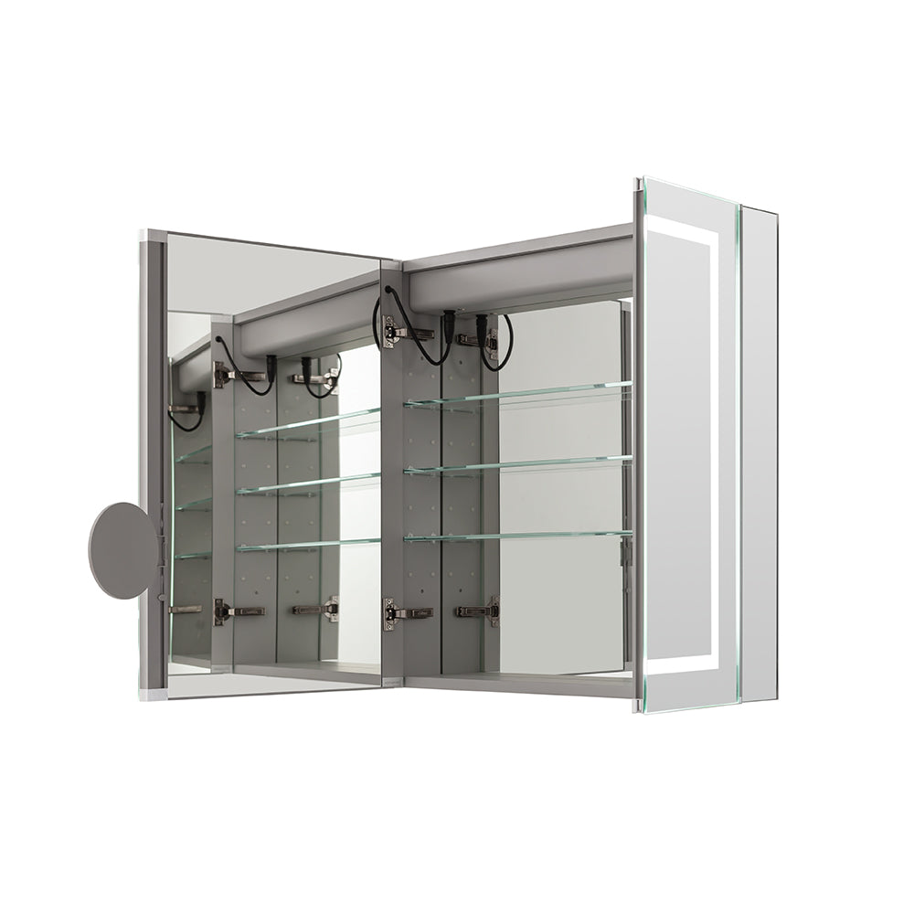 Aquadom Royale Basic Q 30x30 LED Lighted Bathroom Medicine Cabinet - Perfect for Modern Bathrooms & Vanities with Built-In Lighting