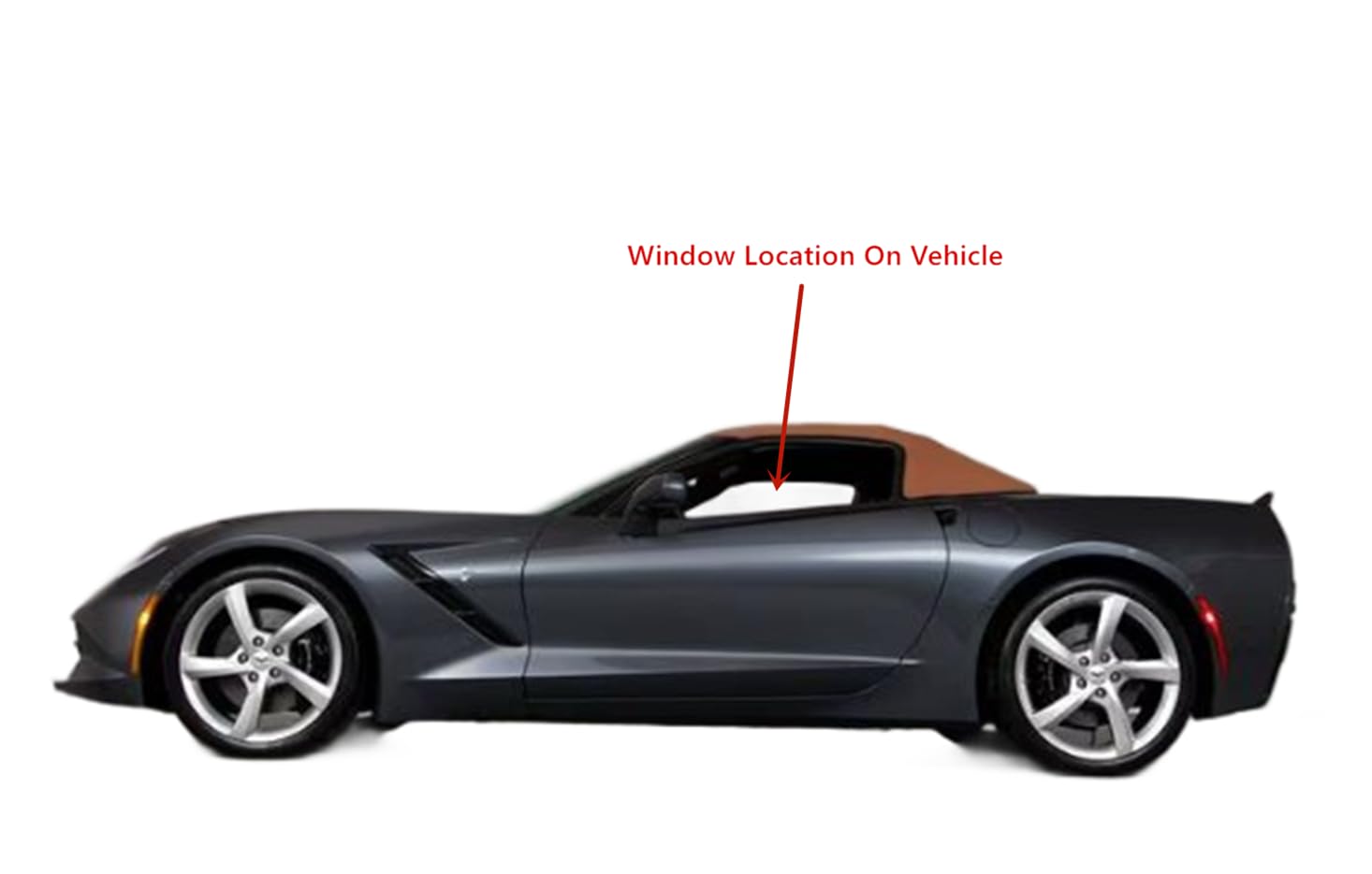 Chevrolet Corvette 2014-2019 Driver Side Window Glass Replacement - Left Door Glass Compatible with 2-Door Convertible Models | Perfect for Auto Repair & Window Replacement