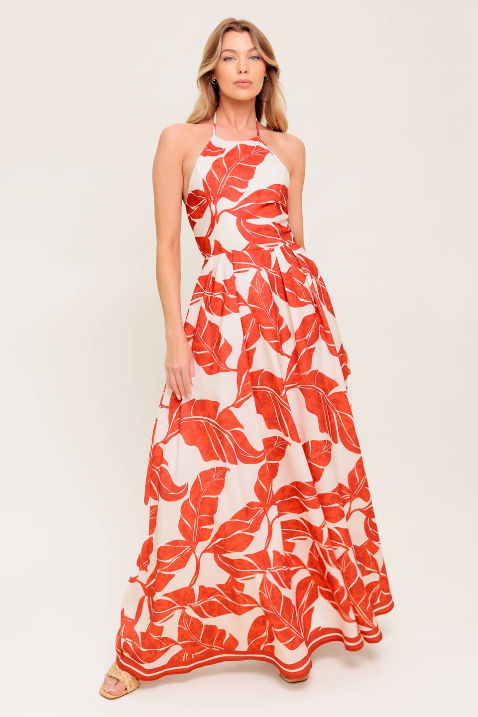 Marley Maxi Dress - Tropical Halter Maxi Dress for Women | Beach Vacation, Summer Party & Boho Outfit