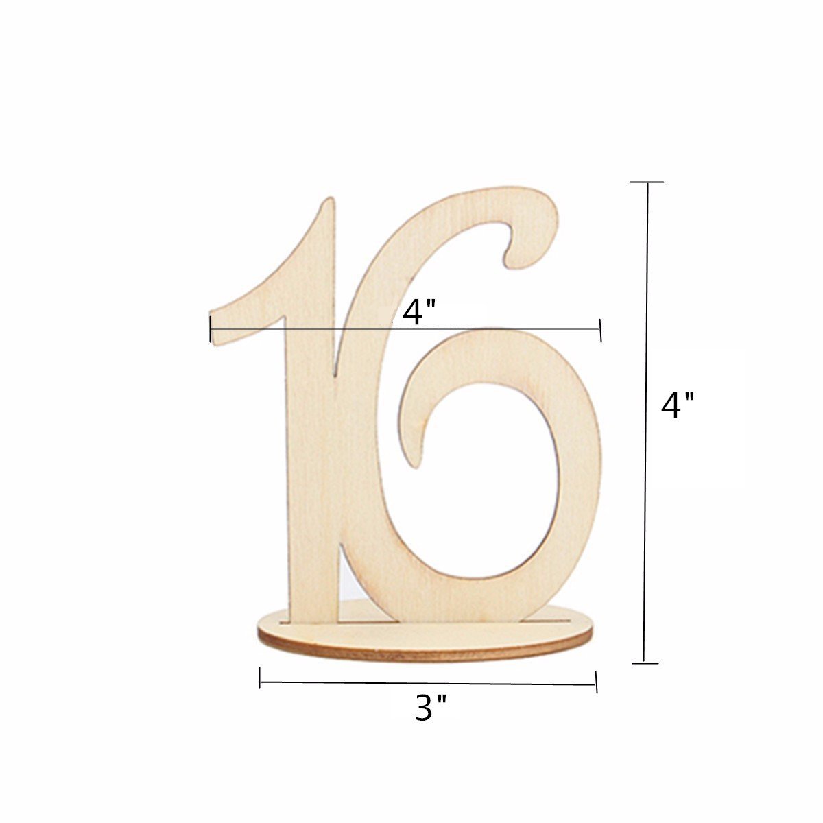 Alinay Wooden Wedding Table Numbers 1-20 - Elegant Rustic Table Decor for Weddings, Parties & Home Events - Perfect for Centerpieces, Reception Tables & Anniversary Celebrations