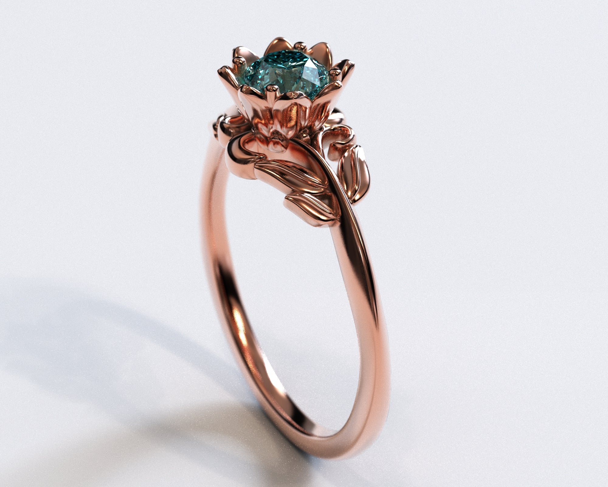 Exquisite Aquamarine Flower Engagement Ring for Women - Vintage Inspired Wedding Band, Perfect for Proposals, Anniversaries & Special Occasions