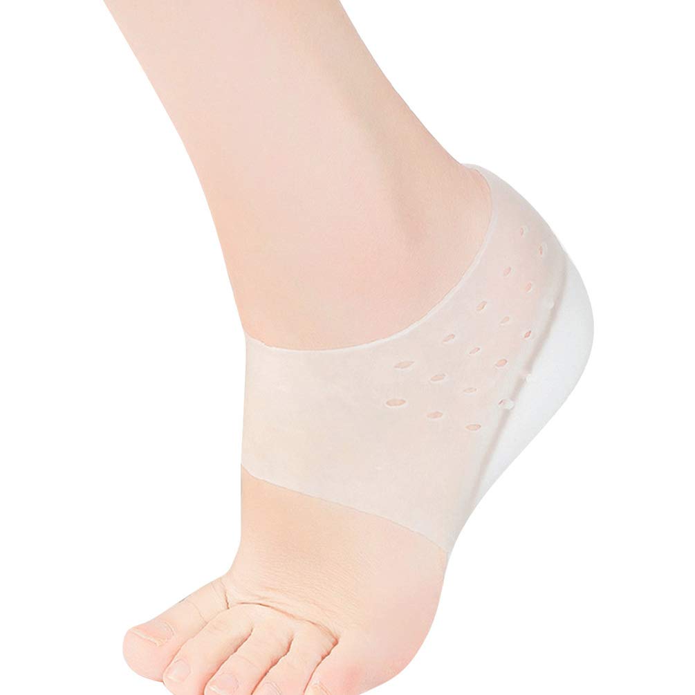 HEALLILY Silicone Shoe Lifting Insoles - 1 Pair Invisible Heightening Heel Pads for Men & Women - Comfortable Foot Support for Work, Dating & Daily Wear