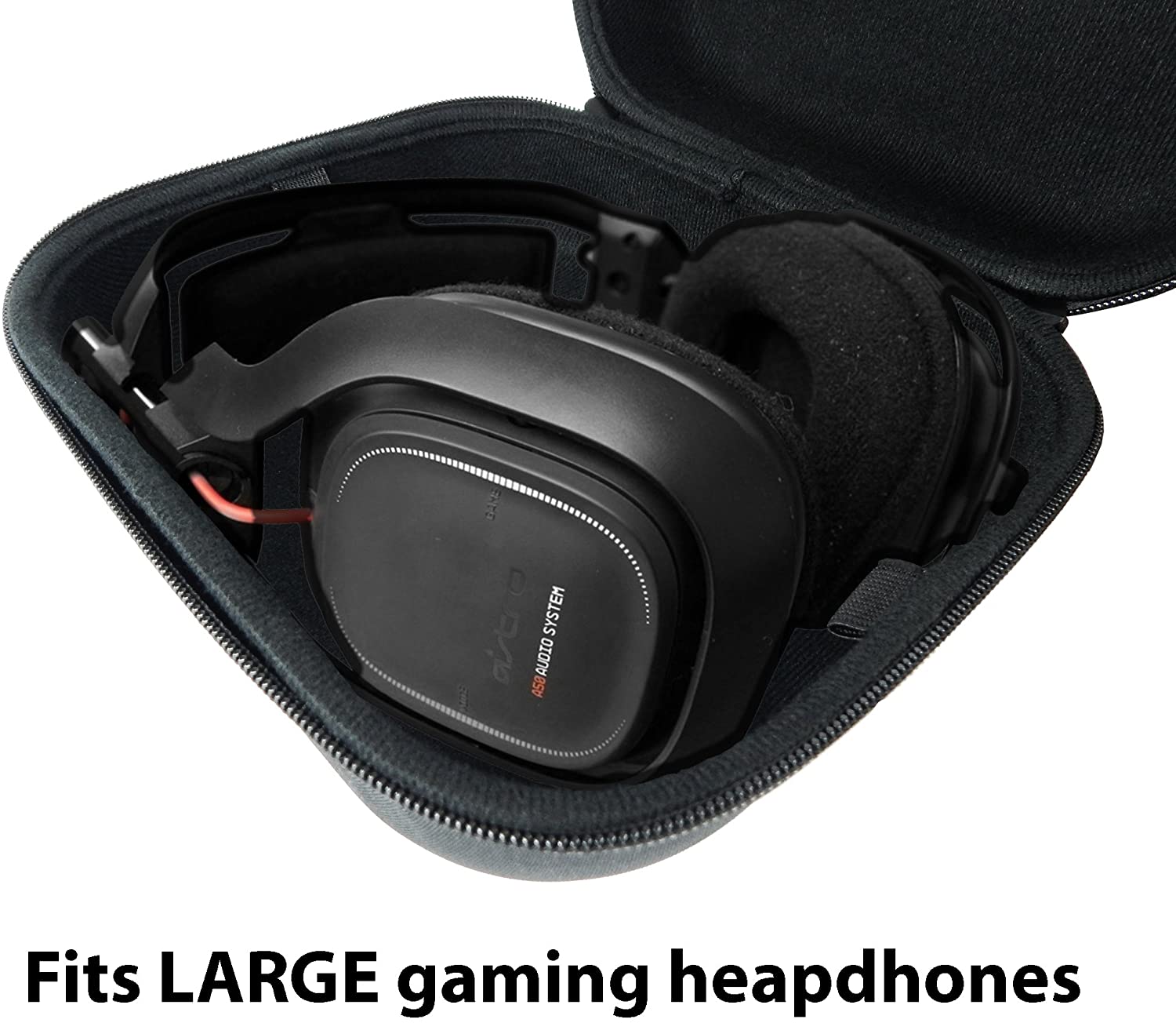 CASEMATIX Gaming Headset Case - Compatible with Kingston HyperX Cloud II, Flight S, Stinger, Revolver S, Cloud Alpha & More - Protective Storage for PC, PS4, Xbox Gaming Headsets - Perfect for Travel & Organized Gaming Setup