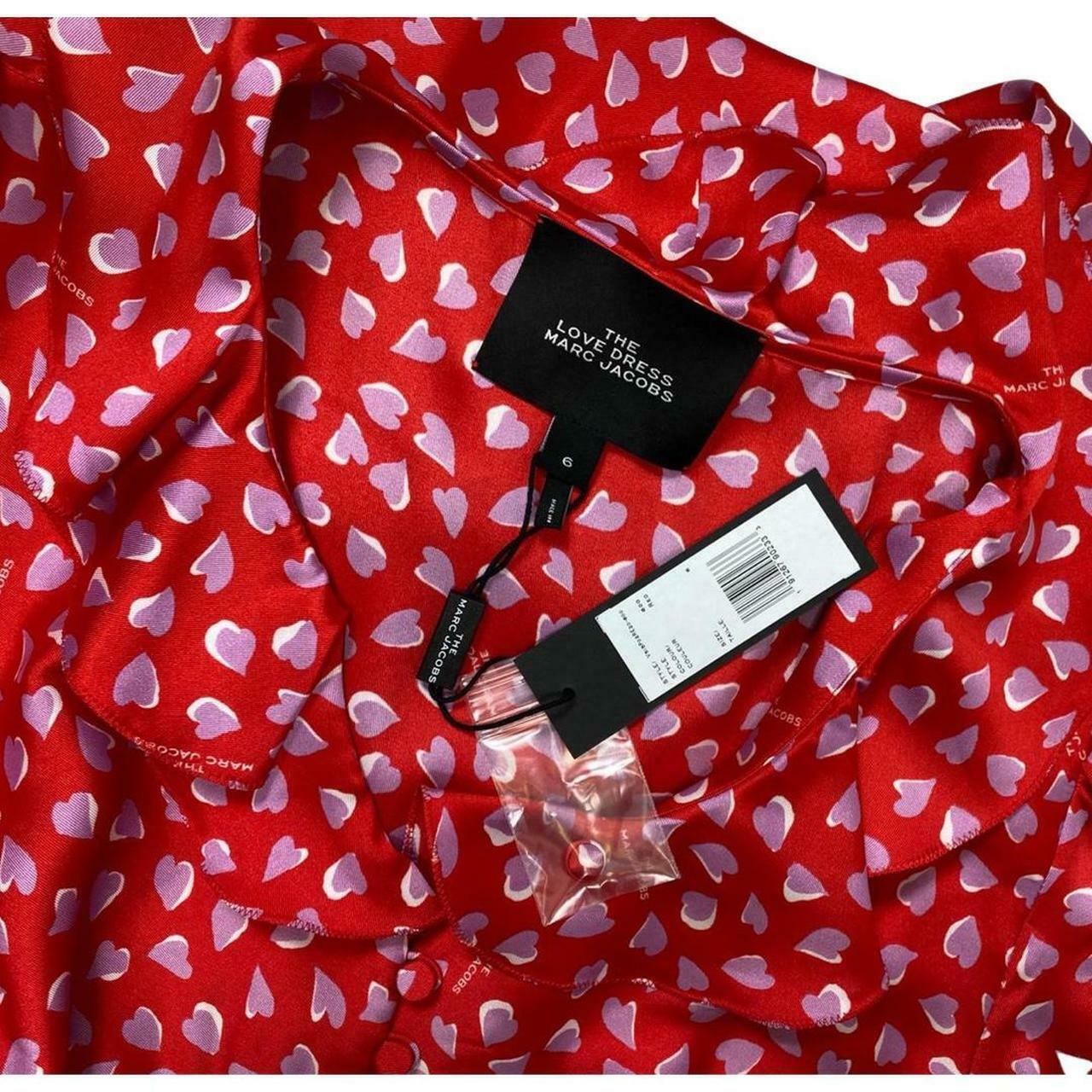 Marc Jacobs The Love Red Heart Print Dress - Women's Size US6 (UK10) | Flirty & Romantic Valentine's Day Outfit for Date Night & Special Occasions