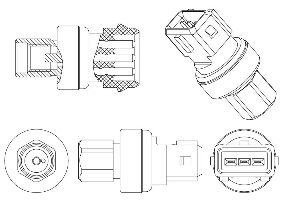 MAHLE ASE14 000P Pressure Switch - High Performance Automotive Pressure Sensor for Fuel, Oil & Hydraulic Systems | Perfect for Car, Truck & Industrial Applications