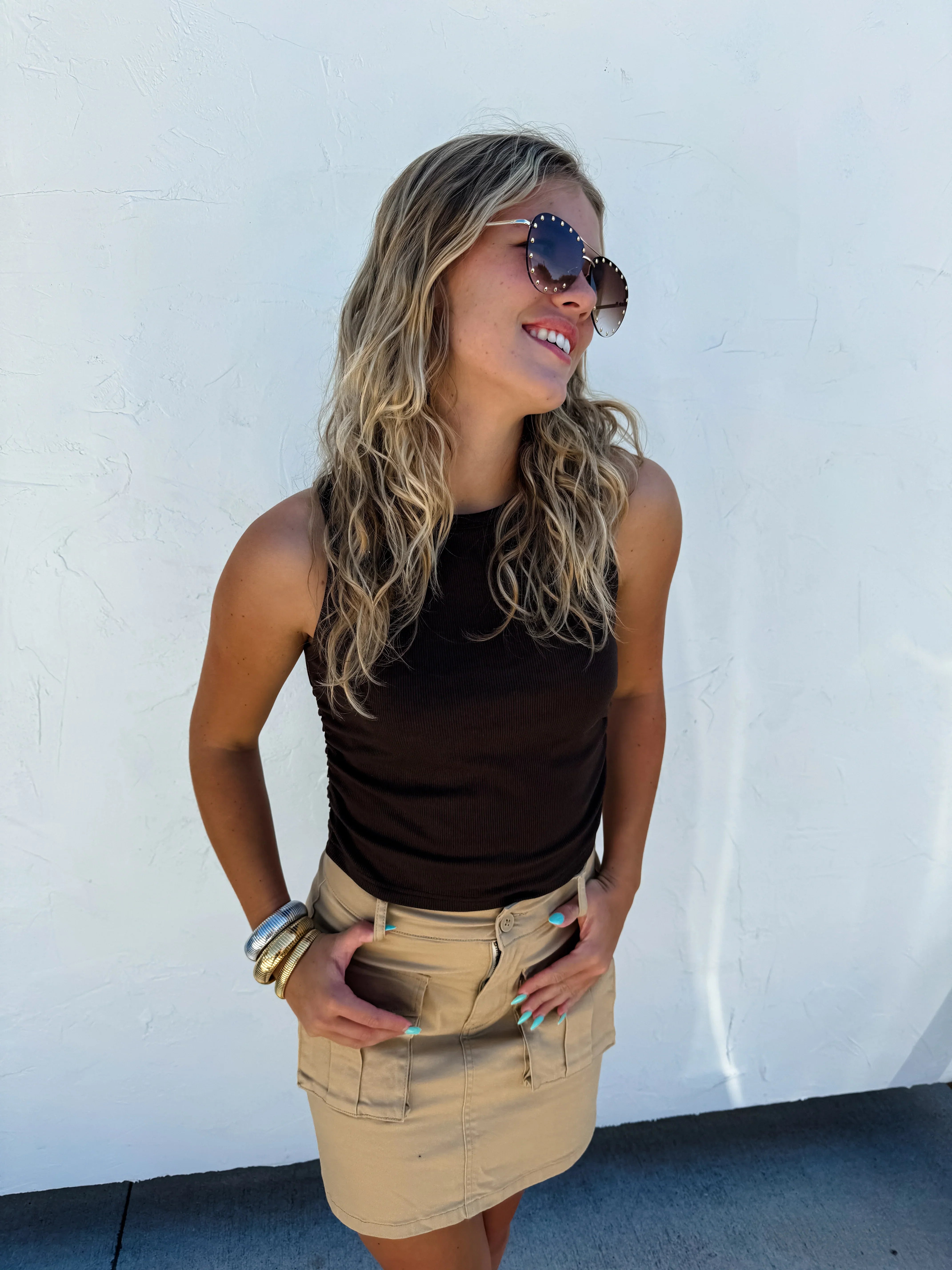 PREORDER: Carly Cargo Skirt - Women's Fashion Utility Skirt with Pockets in Multiple Colors | Perfect for Outdoor Adventures, Travel & Casual Wear