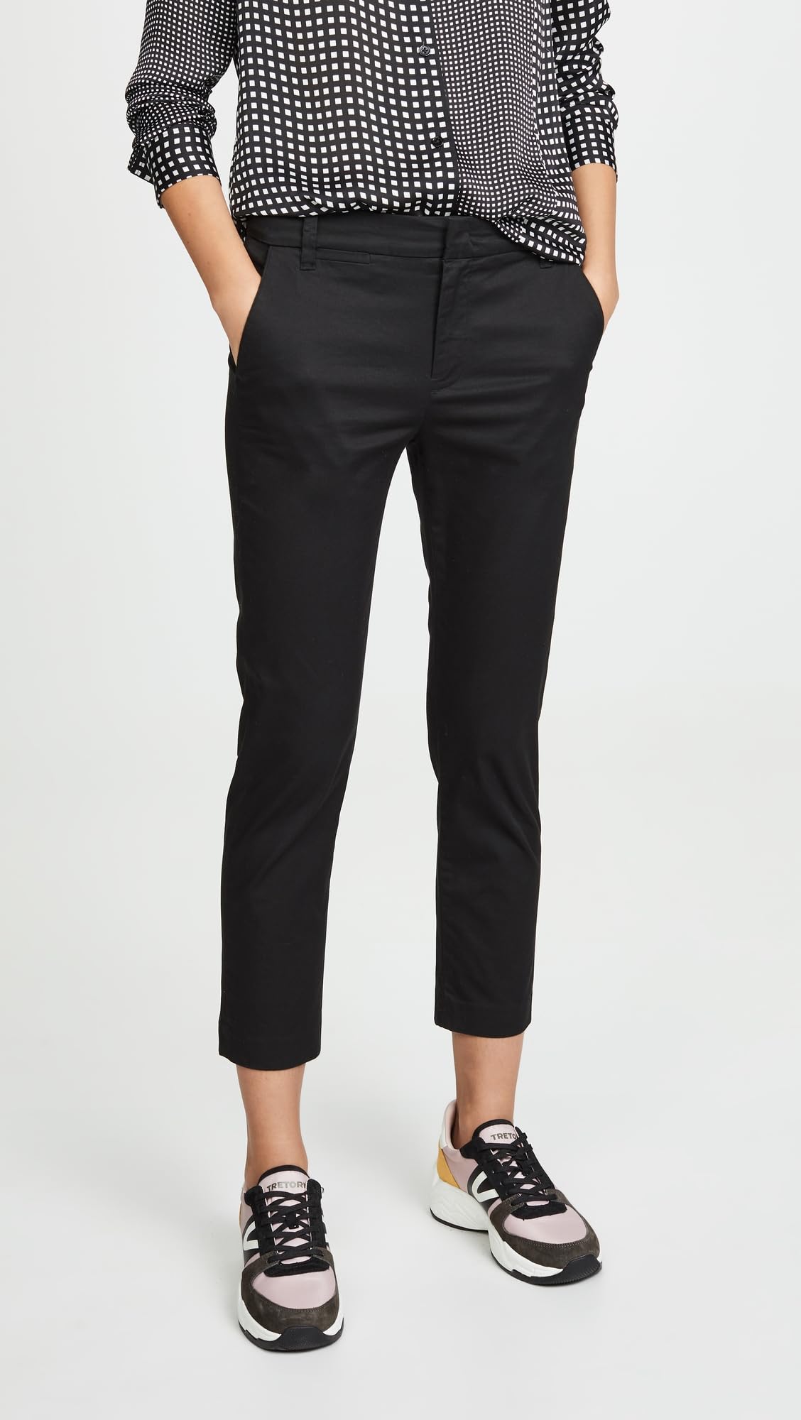 Vince Women's Coin Pocket Chino Pants - Slim Fit Casual Trousers for Work & Everyday Wear | Comfortable Stretch Fabric | Office & Weekend Outfits