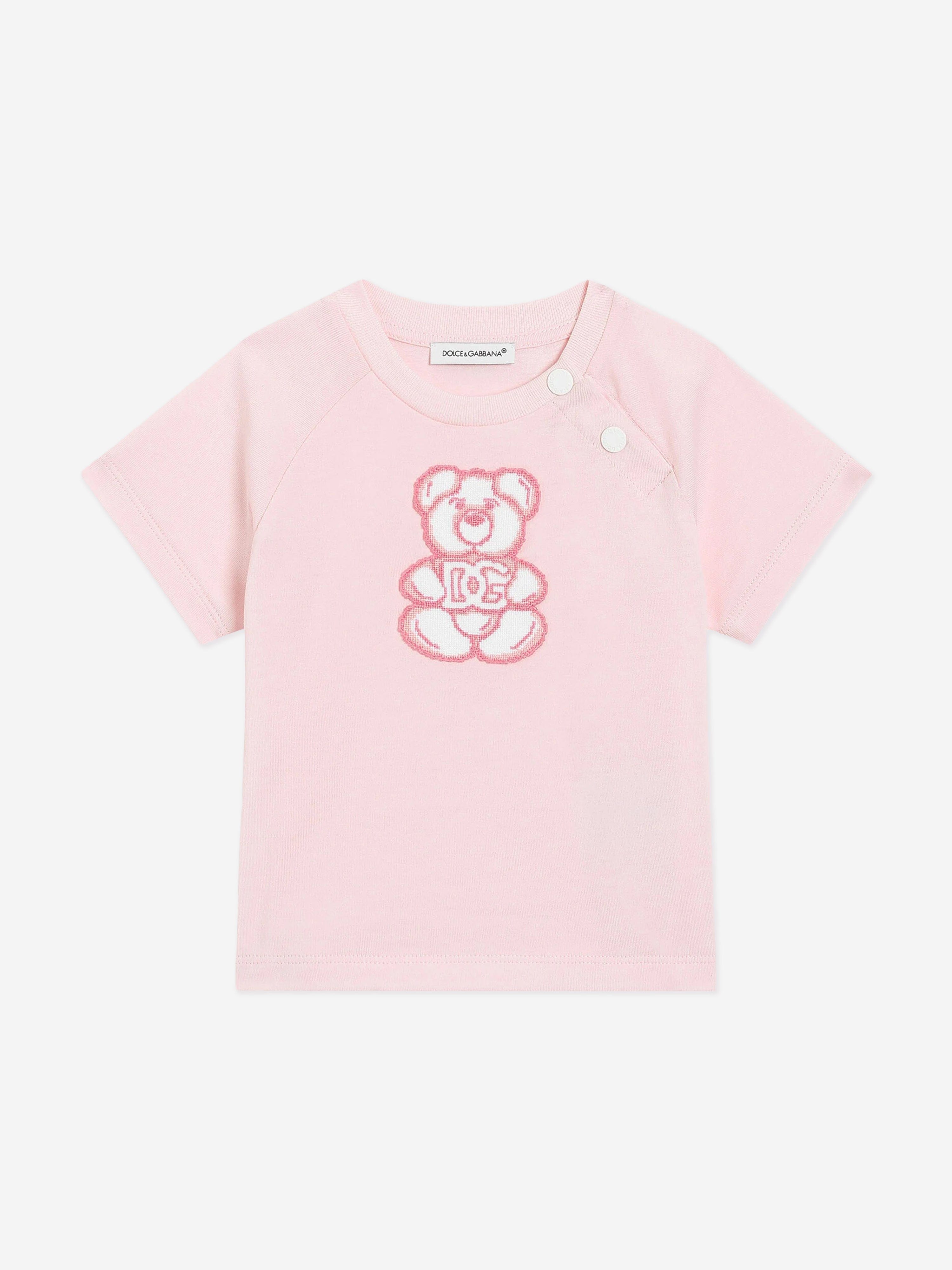 Adorable Pink Bear Print Baby Girls T-Shirt - Soft & Comfortable Cotton Tee for Toddlers & Infants - Perfect for Playdates, Parties & Everyday Wear