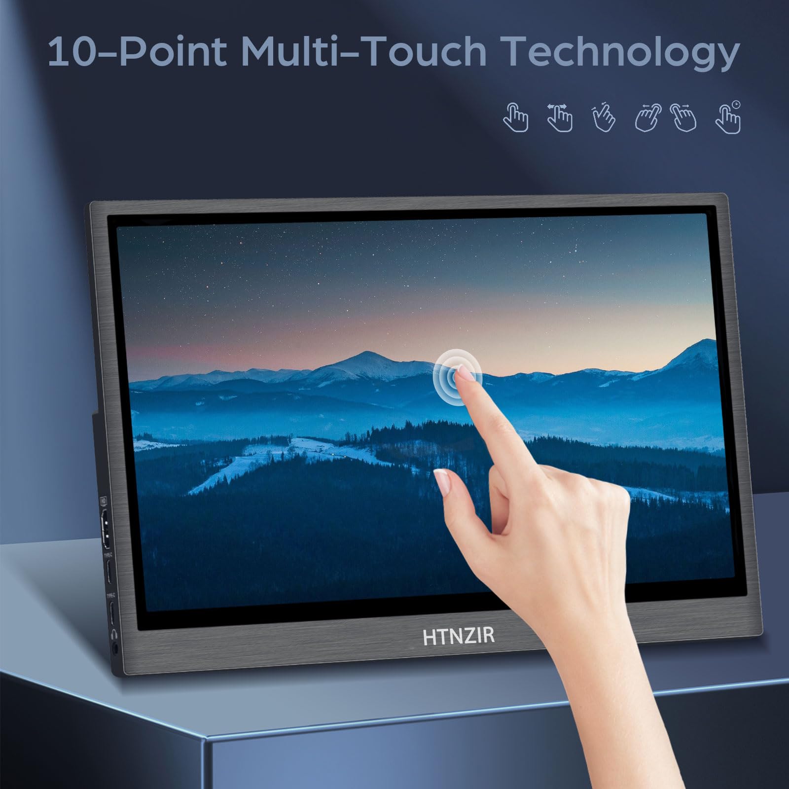 11.6 Inch Portable Touchscreen Monitor with USB-C & HDMI - 1366x768 HD Display for Laptop, PC, Raspberry Pi, PS4, Xbox - Perfect for Gaming, Work & Travel