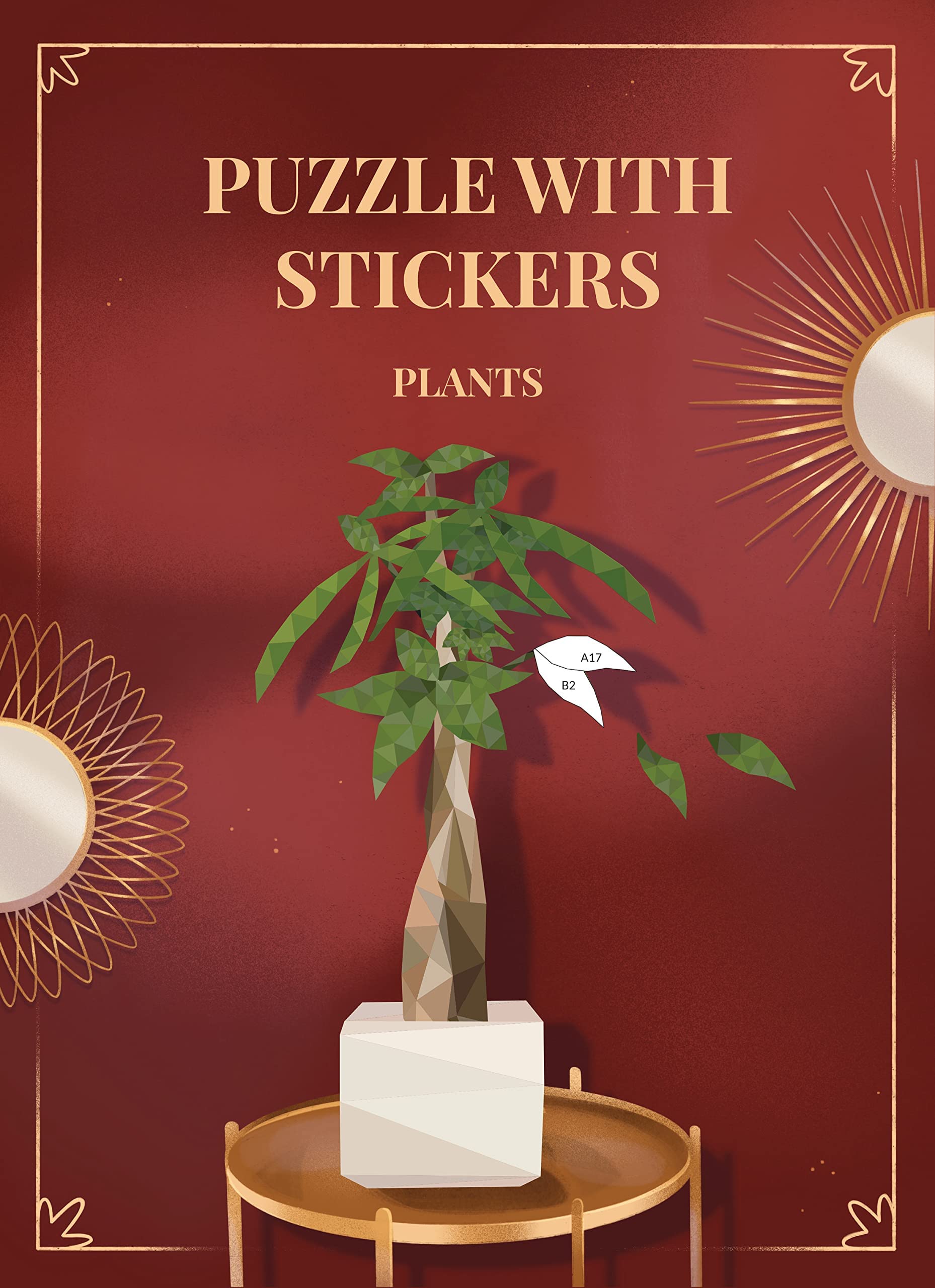 Plants Sticker Puzzle Book - 12 Art Puzzles for Adults & Kids - Creative DIY Activity for Family Bonding & Relaxation