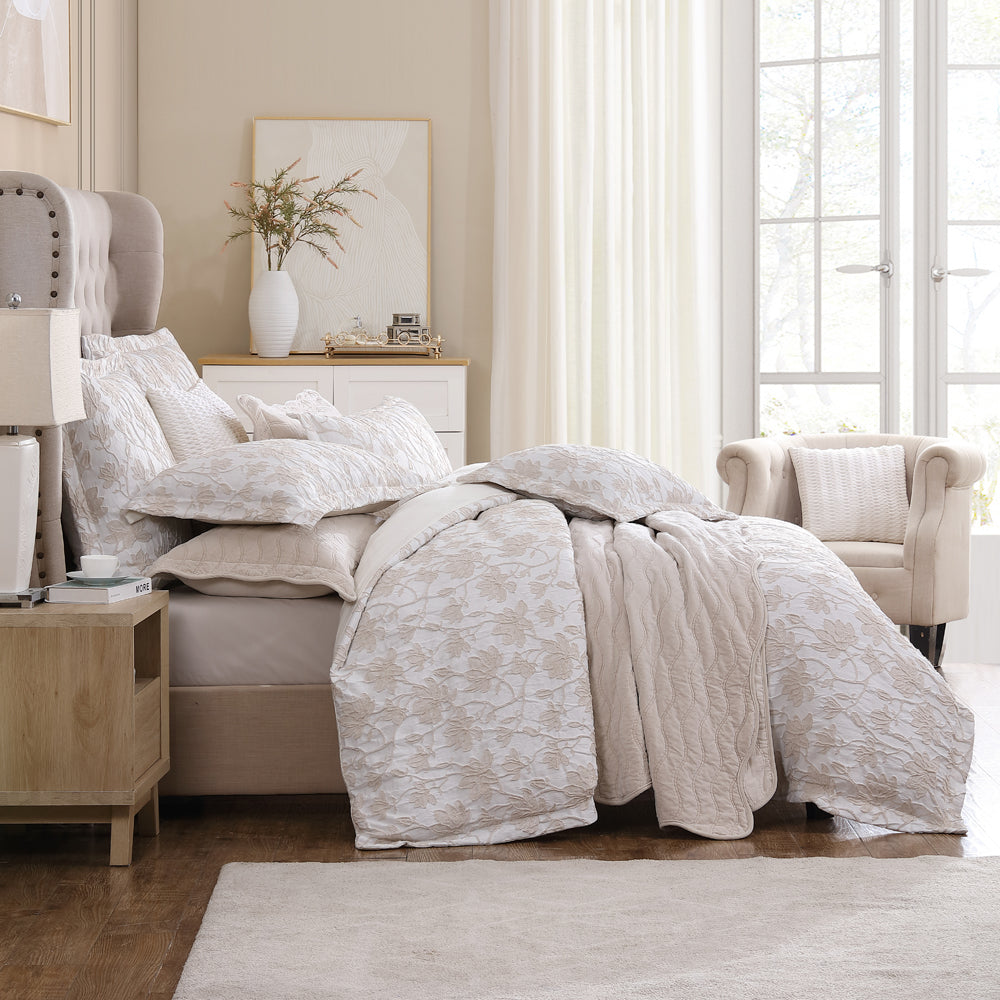 Premium Bloom Stone Quilt Cover Set - King Size Bedding with Soft Fabric for Luxurious Comfort | Perfect for Master Bedroom, Guest Room & Hotel Decor