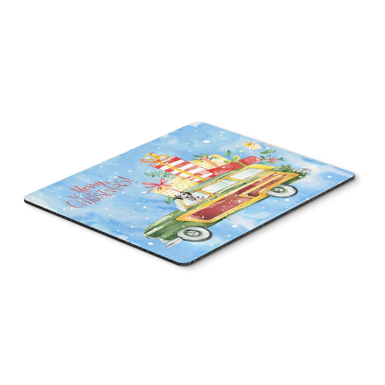Merry Christmas Dalmatian Mouse Pad - Non-Slip Large Desk Mat for Computer, Laptop & Office | Washable Hot Pad & Trivet for Home, Gaming & Work | Festive Holiday Decor & Functional Gift Idea