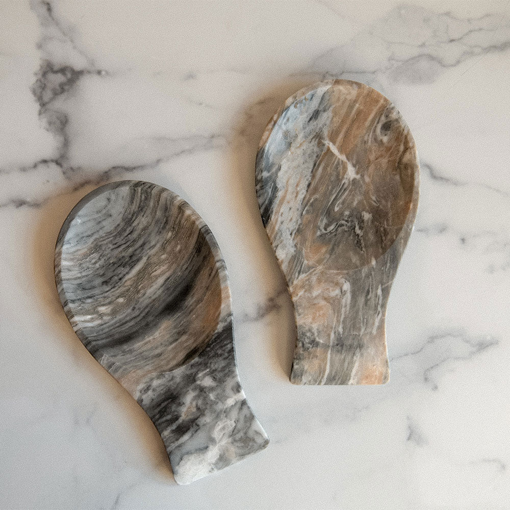 Premium Oversized Marble Spoon Rest - Elegant Kitchen Countertop Organizer for Cooking & Serving | Heat-Resistant, Stylish Home Decor for Modern Kitchens