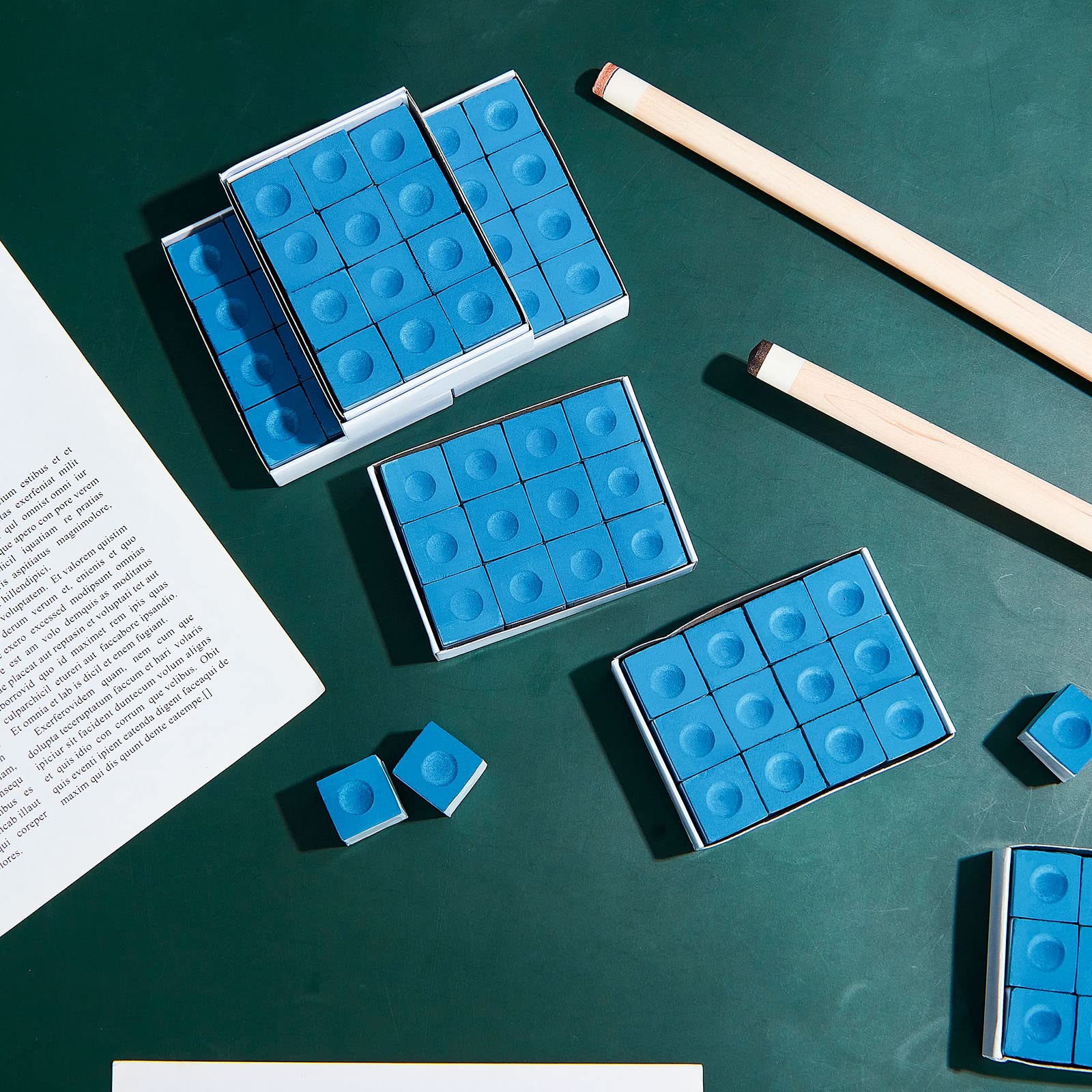 Premium Junkin Pool Chalk Cubes - High-Quality Billiard Cue Chalk for Pool Sticks - Essential Table Accessories for Clubs, Bars & Home Use - Perfect for Professional Play and Casual Games