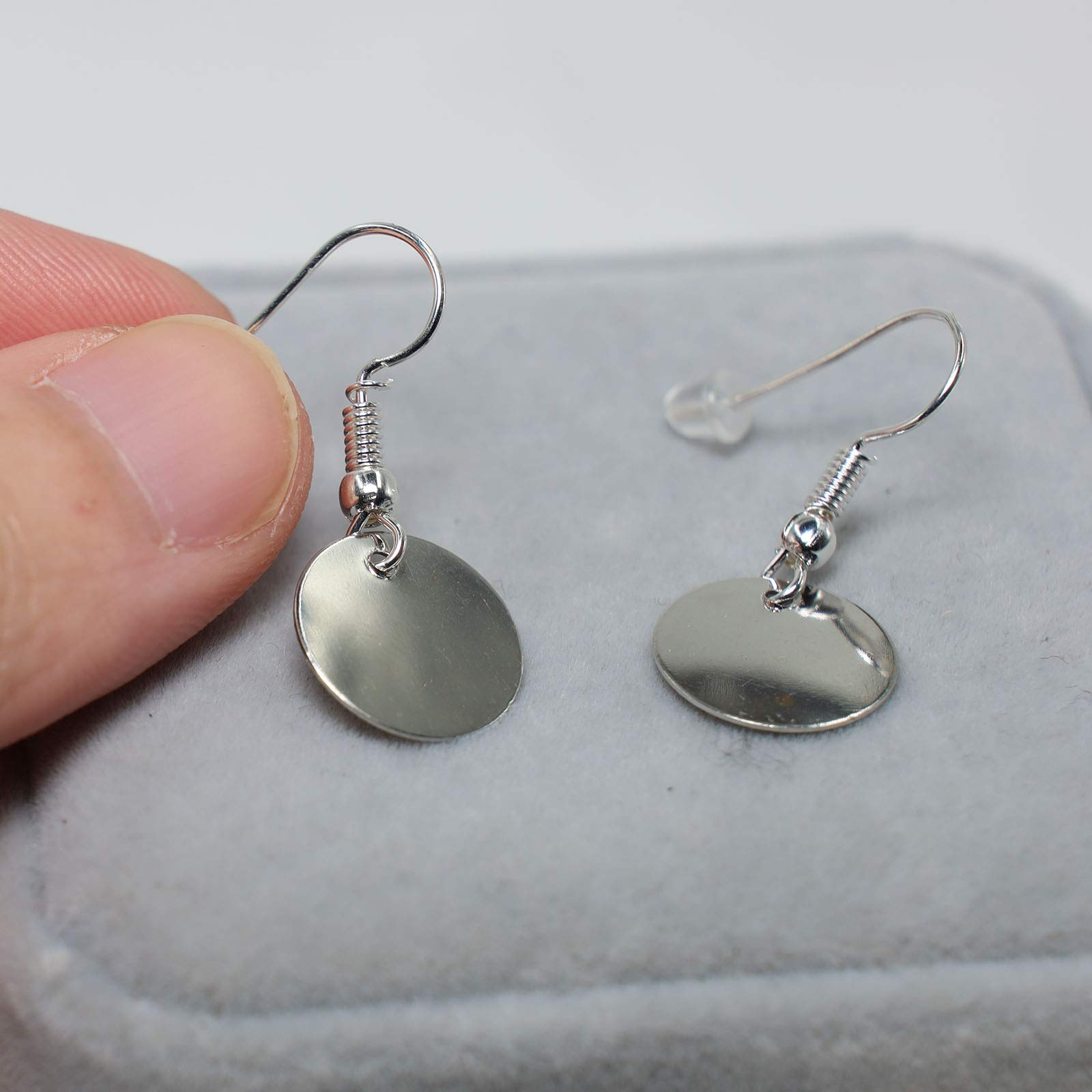 TseenYi Sterling Silver Coin Disc Dangle Earrings - Round Disk Drop Earrings for Women & Girls | Trendy Personalized Jewelry Gift for Parties, Dating & Everyday Wear