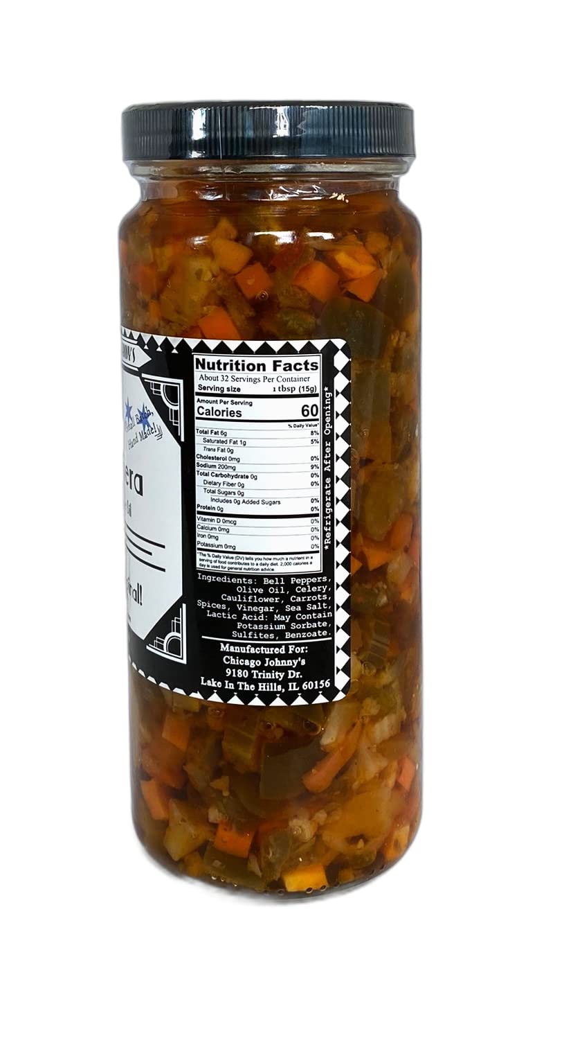 Gourmet Mild Giardiniera - Handcrafted Italian Pickled Vegetables in Premium Olive Oil | Perfect for Sandwiches, Salads & Charcuterie Boards