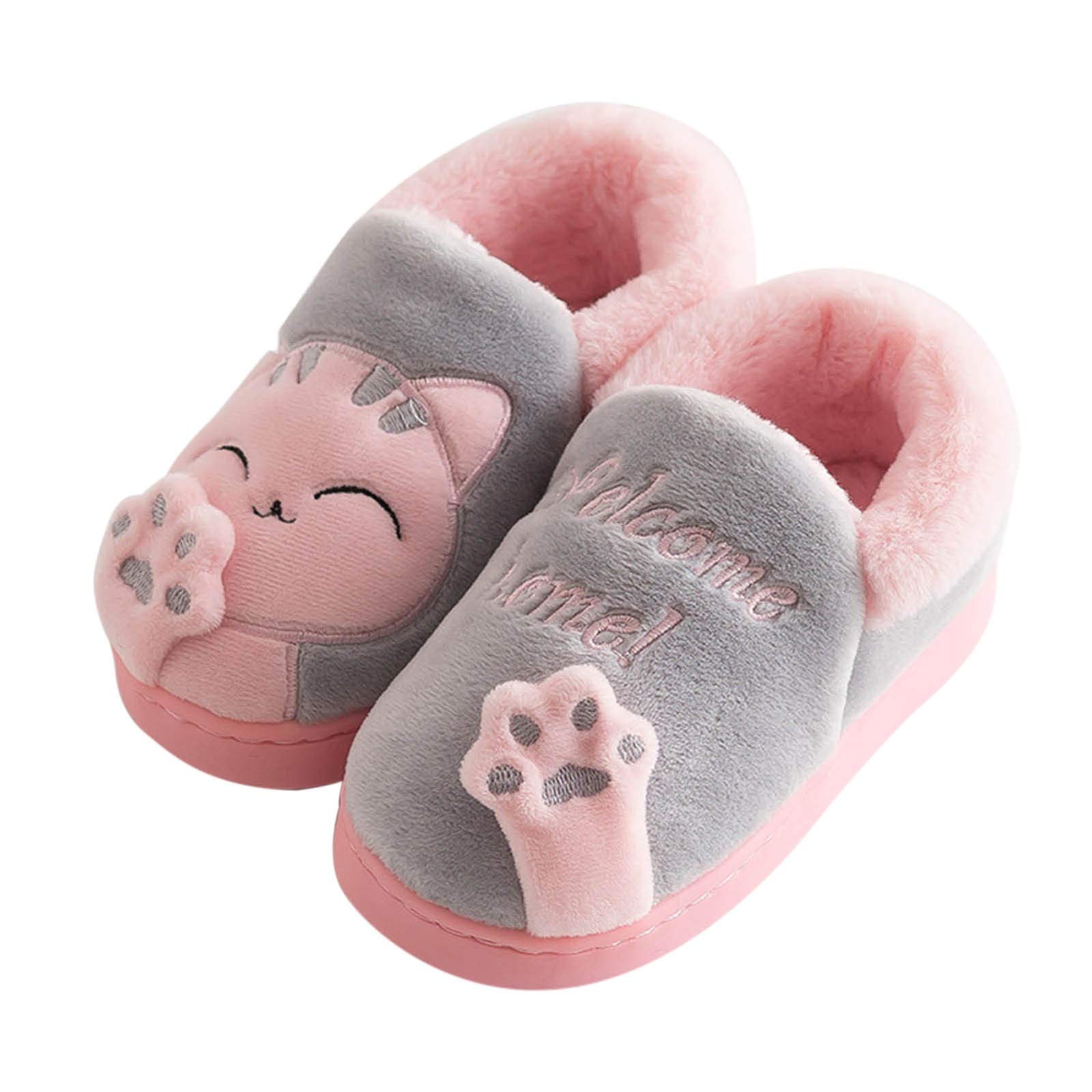 **Adorable Cartoon Cat Non-Slip Winter Slippers for Newborn Baby Boys & Girls - Cozy Indoor Home Shoes for Toddlers (Perfect for Playtime & Nursery)**