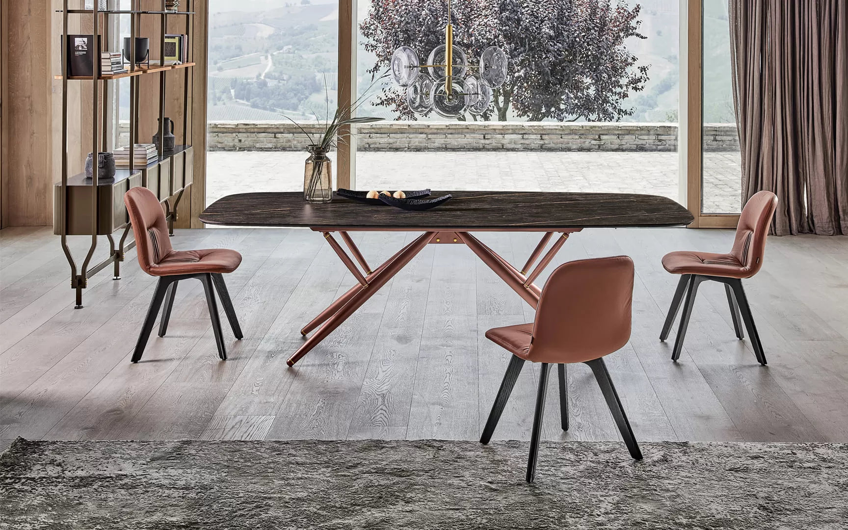 Premium Marble & Ceramic Bridge Barrel Table - Elegant Home Decor for Living Room, Dining Room, or Office