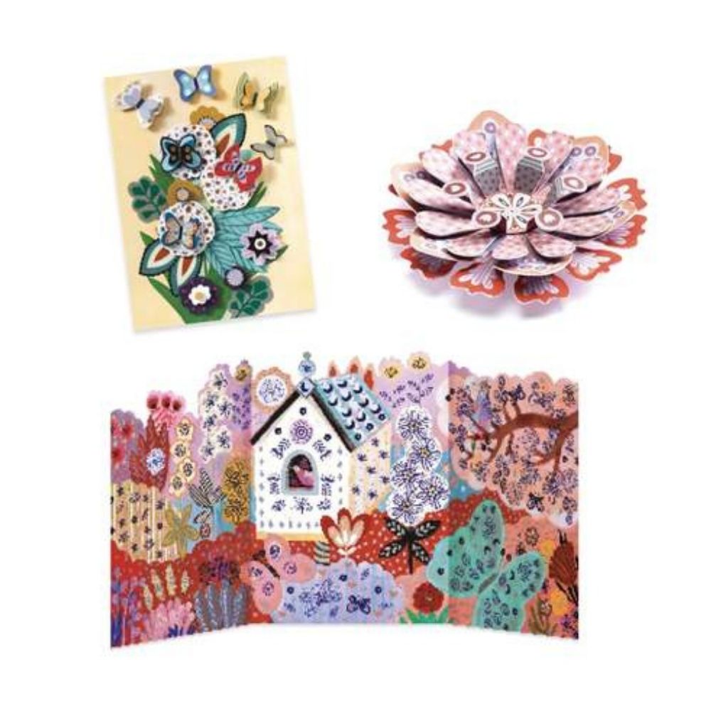 Djeco Multi Activity Kits - The Flower Garden | Creative Arts & Crafts for Kids | Perfect for Birthday Gifts & Classroom Activities