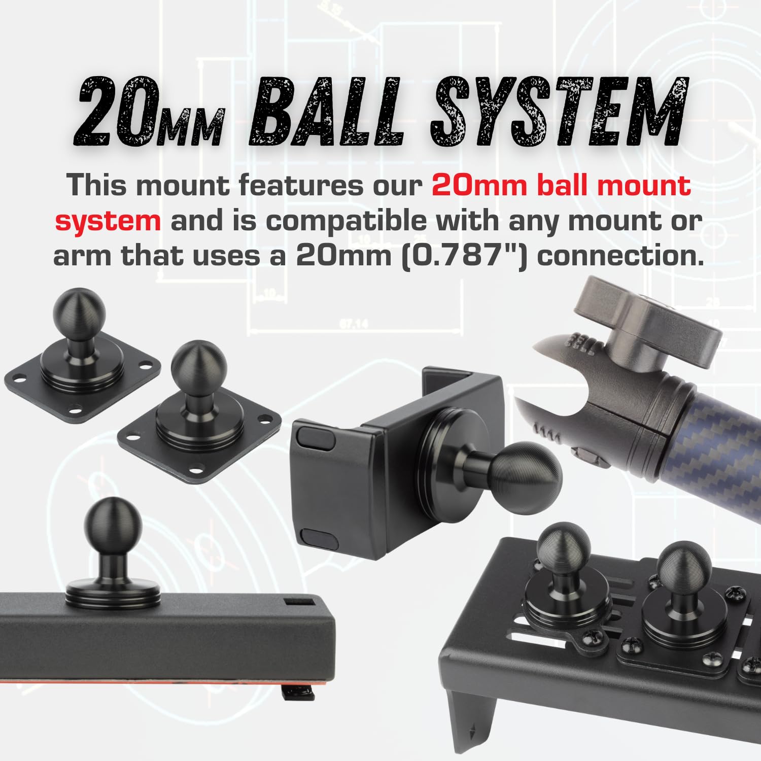 Bulletproof Dash Mount Phone Holder for Ford F-150 (2009-2014) - Universal 2-20mm Ball Mount Compatible with iPhone & Android - Perfect for GPS Navigation & Hands-Free Driving