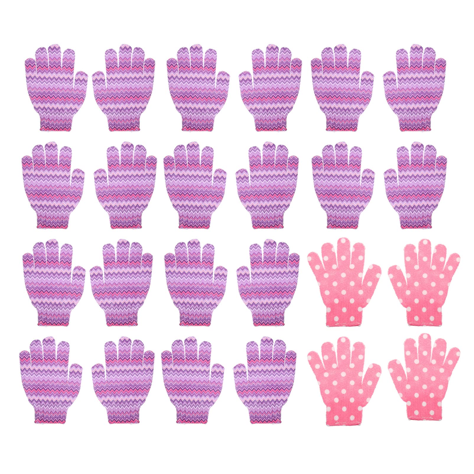 FOMIYES Exfoliating Bath Gloves - 12 Pack Nylon Shower Mittens for Deep Skin Cleansing & Body Scrub | Gentle Exfoliation for Adults & Kids | Perfect for Spa Day, Dry Brushing & At-Home Skincare Routine