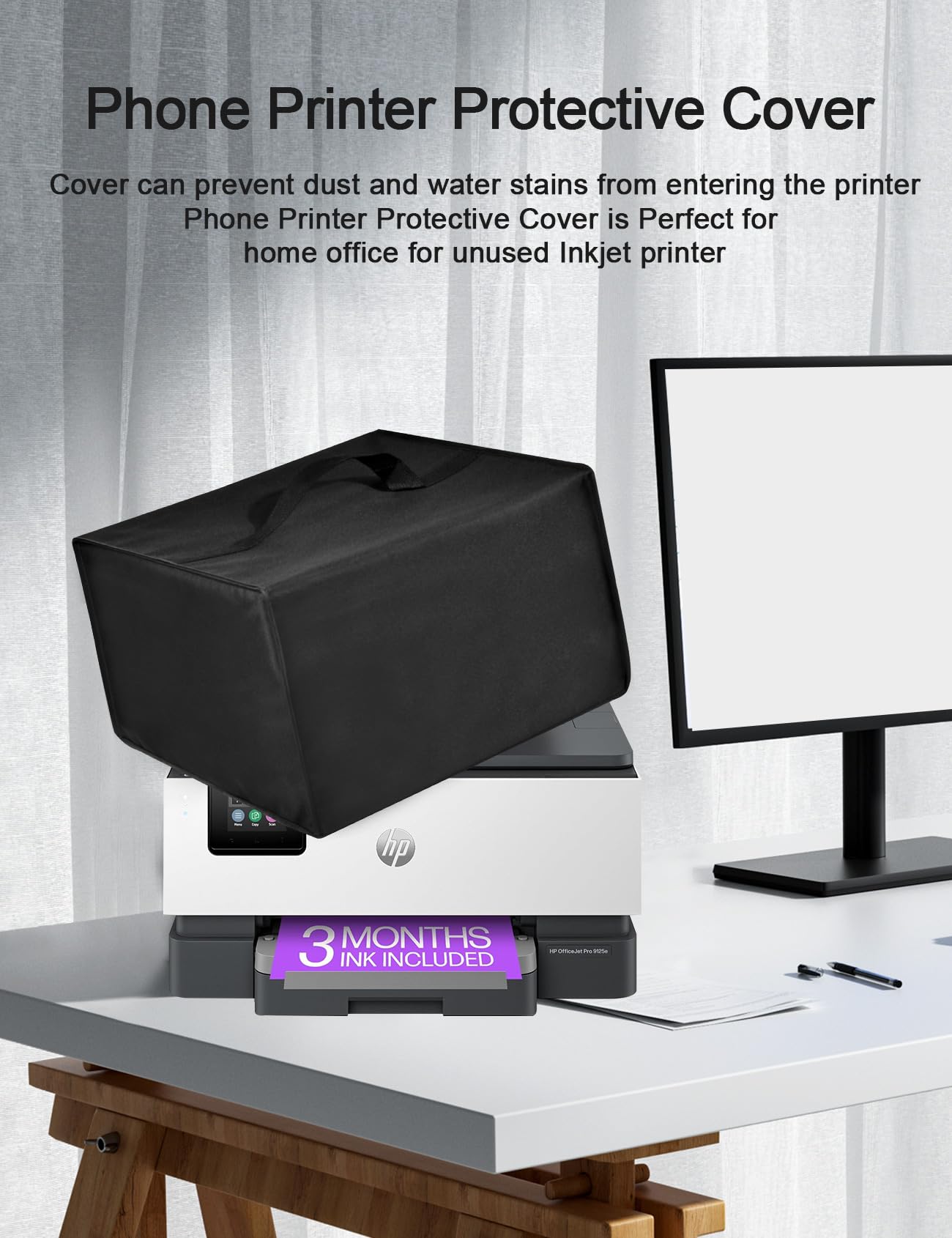 HP OfficeJet Pro 9125e/8139e/8135e/8015e Wireless Printer Dust Cover - Anti-Static Nylon Protective Case for All-in-One Inkjet Printers - Perfect for Home Office & Workspace Protection
