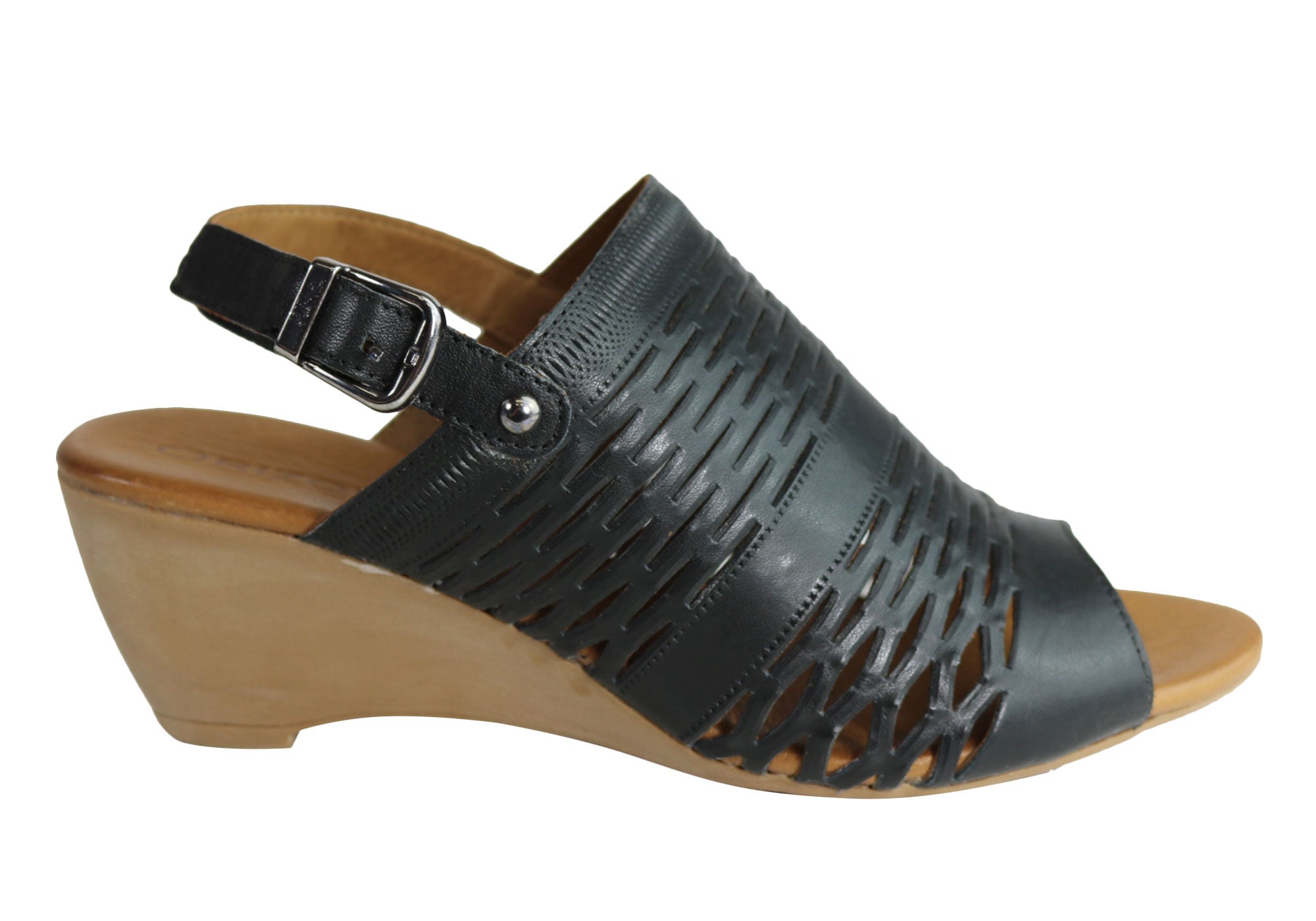 Orizonte Posy Women's European Leather Comfortable Wedge Sandals - Stylish Summer Shoes for Walking, Travel & Casual Outfits