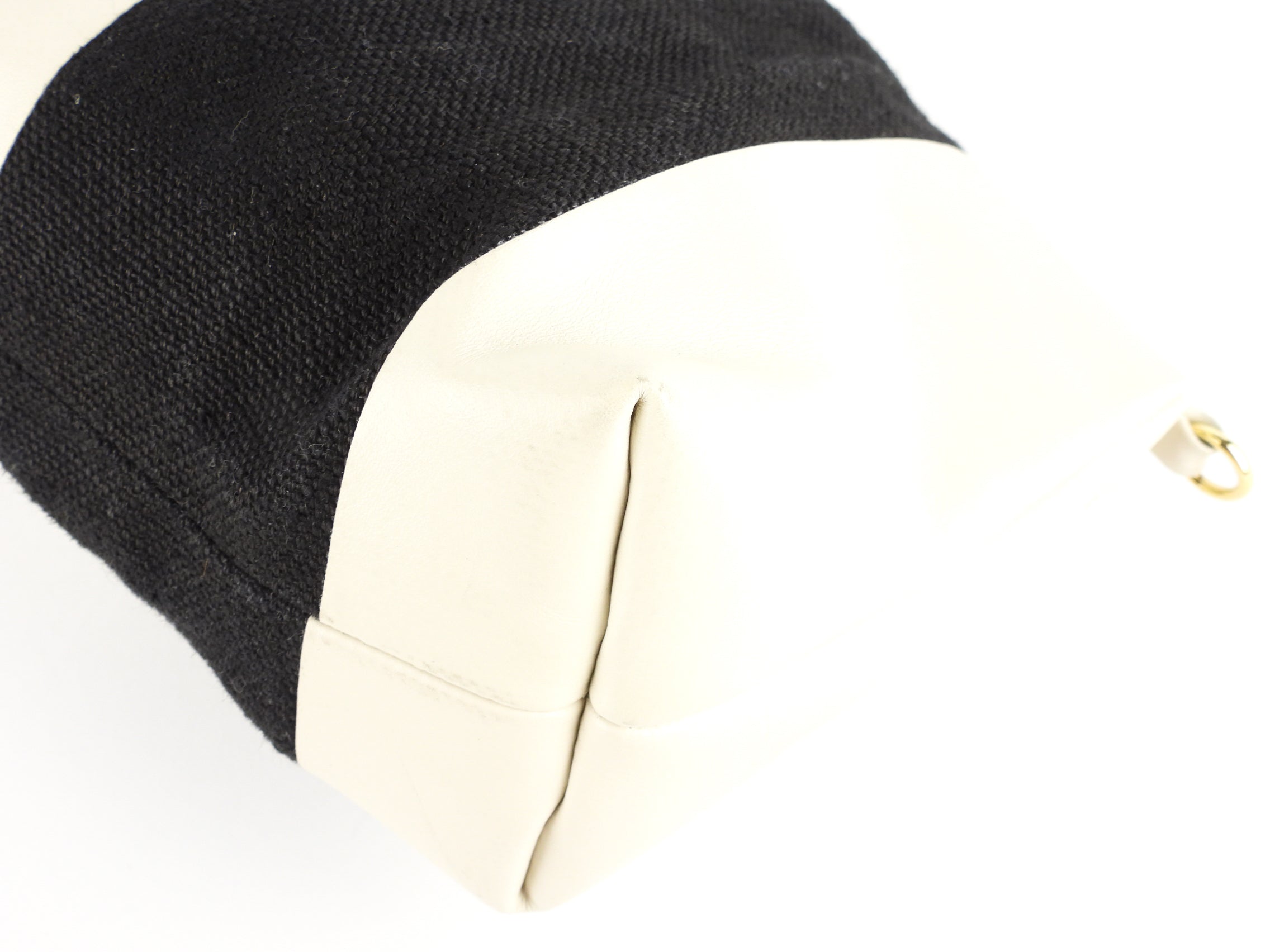 Burberry Prorsum Black & White Striped Coated Canvas Zip Pouch with Adjustable Strap - Luxury Crossbody Bag for Women, Perfect for Travel & Everyday Essentials
