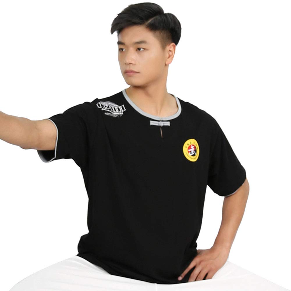 ZooBoo Stretch Cotton Tai Chi Martial Arts T-Shirt for Women & Men - Comfortable Short Sleeve Top for Tai Chi Practice, Kung Fu Training & Casual Wear