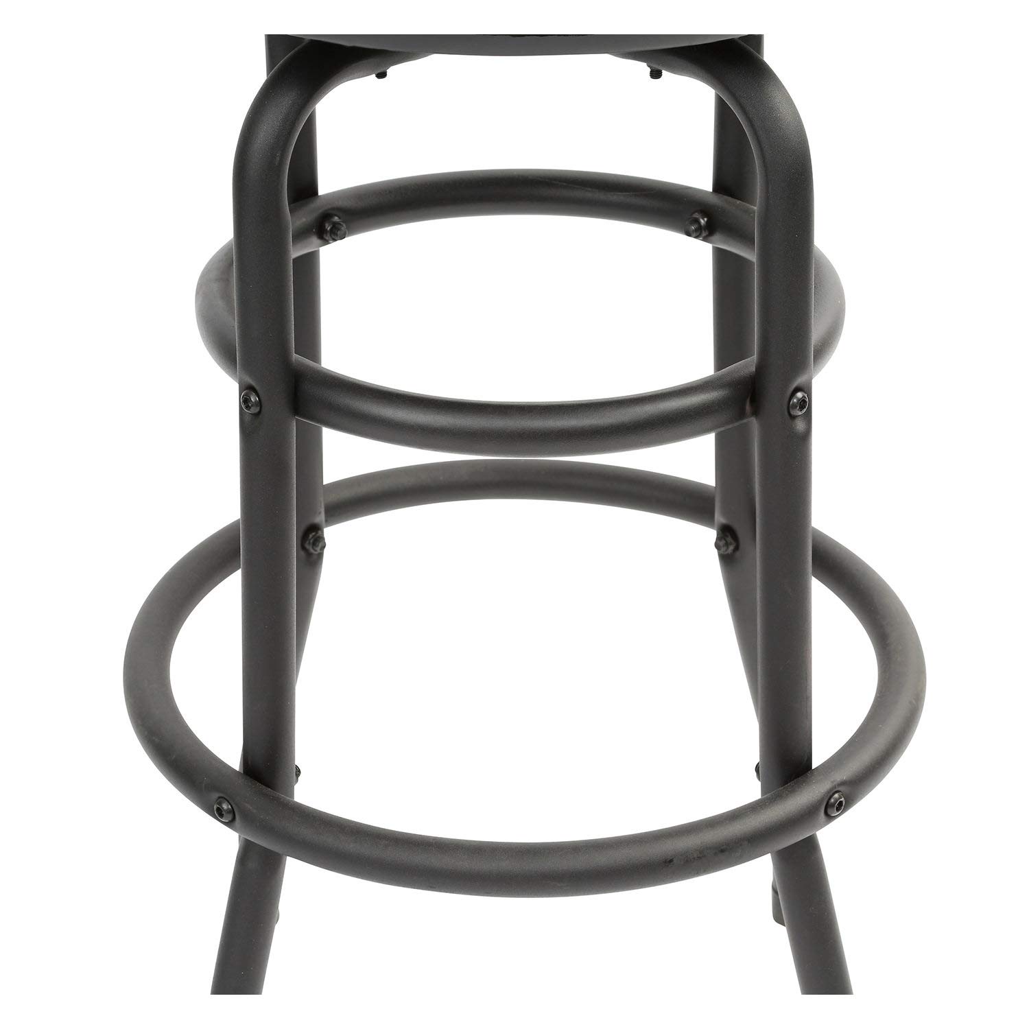 OEMTOOLS 24910 Heavy Duty Garage Counter Stool - Matte Black Swivel Shop Stool with Cushioned Seat - Adjustable Workbench Stool for Garage, Workshop & Home Use