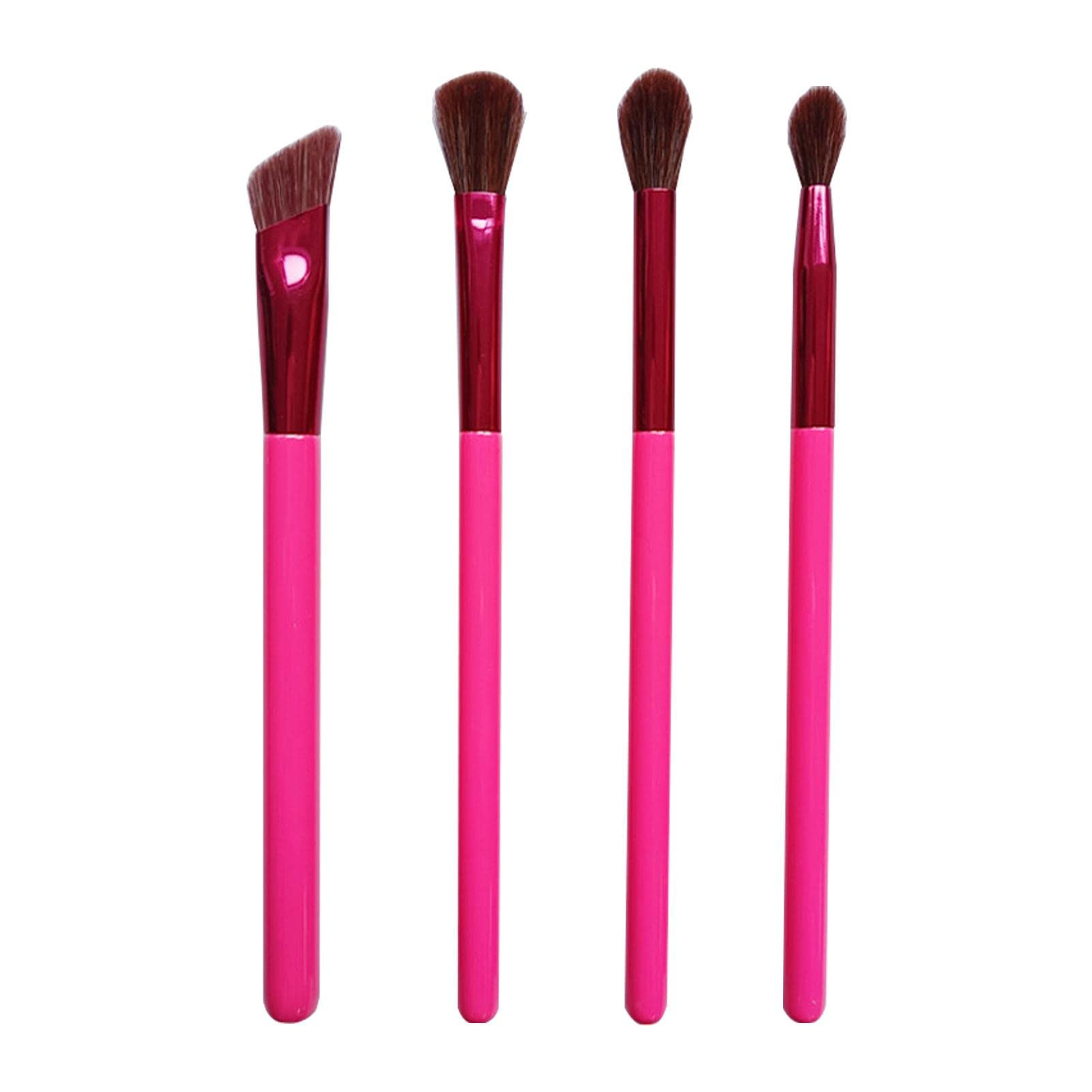 4 PCS Multi-Function Eyebrow Brush Set - 4D Brow Brush, Angled Makeup Brush for Eyebrow Hairline, Eyeliner, Smoky Eye & Eyeshadow Primer - Professional Cosmetic Tools for Perfect Brows & Eye Makeup - Ideal for Daily Use, Salon & Makeup Artists