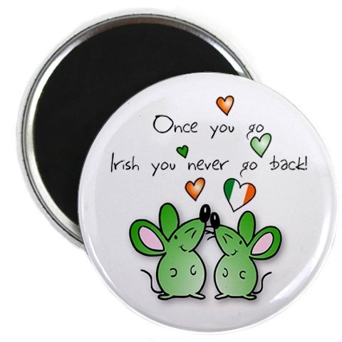 St. Patrick's Day Irish Green Mice Fridge Magnet - 2.25 Inch Fun Refrigerator Decor for Kitchen, Office & Dorm Room